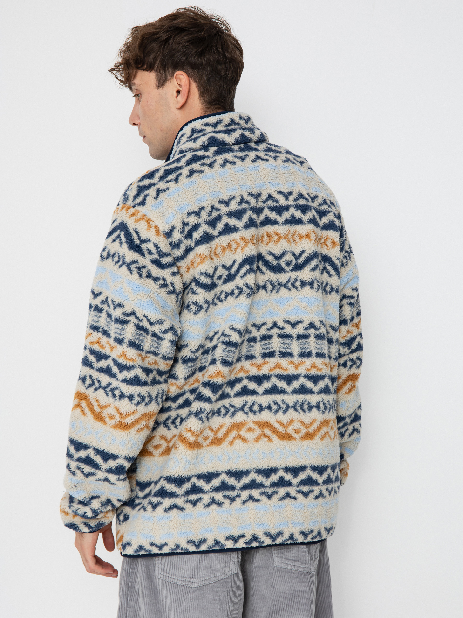 Mens Columbia Fleece  Rugged Ridge Half Snap (dark stone dar)