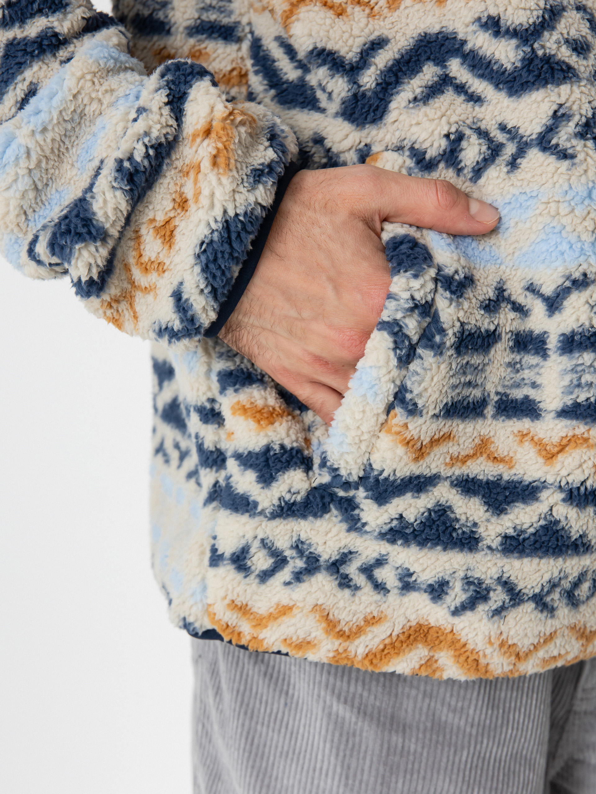 Herren Columbia Fleece Jacke Rugged Ridge Half Snap (dark stone dar)