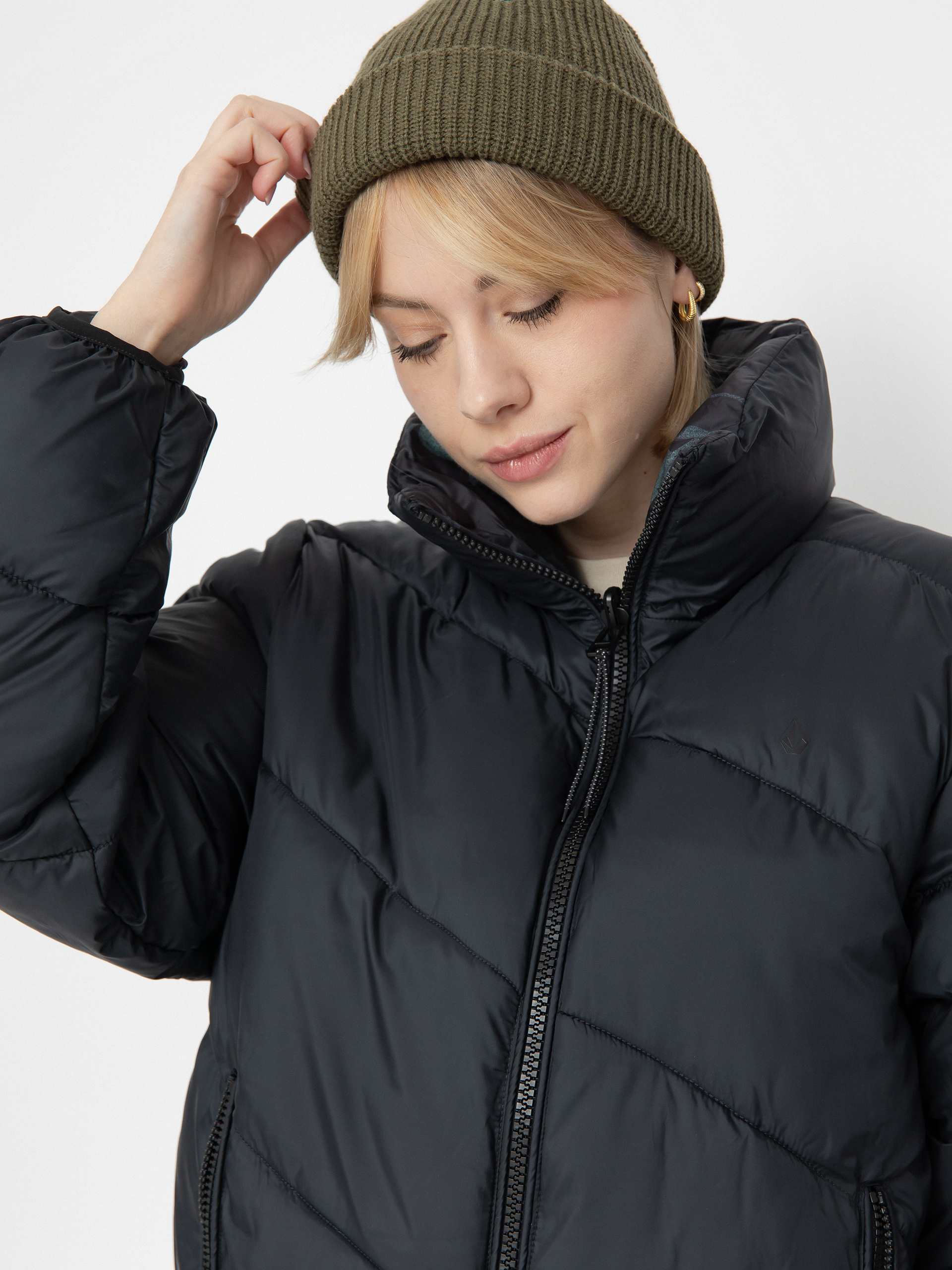 Volcom Jacke Stone Sense Reversible Puff Wmn (black)