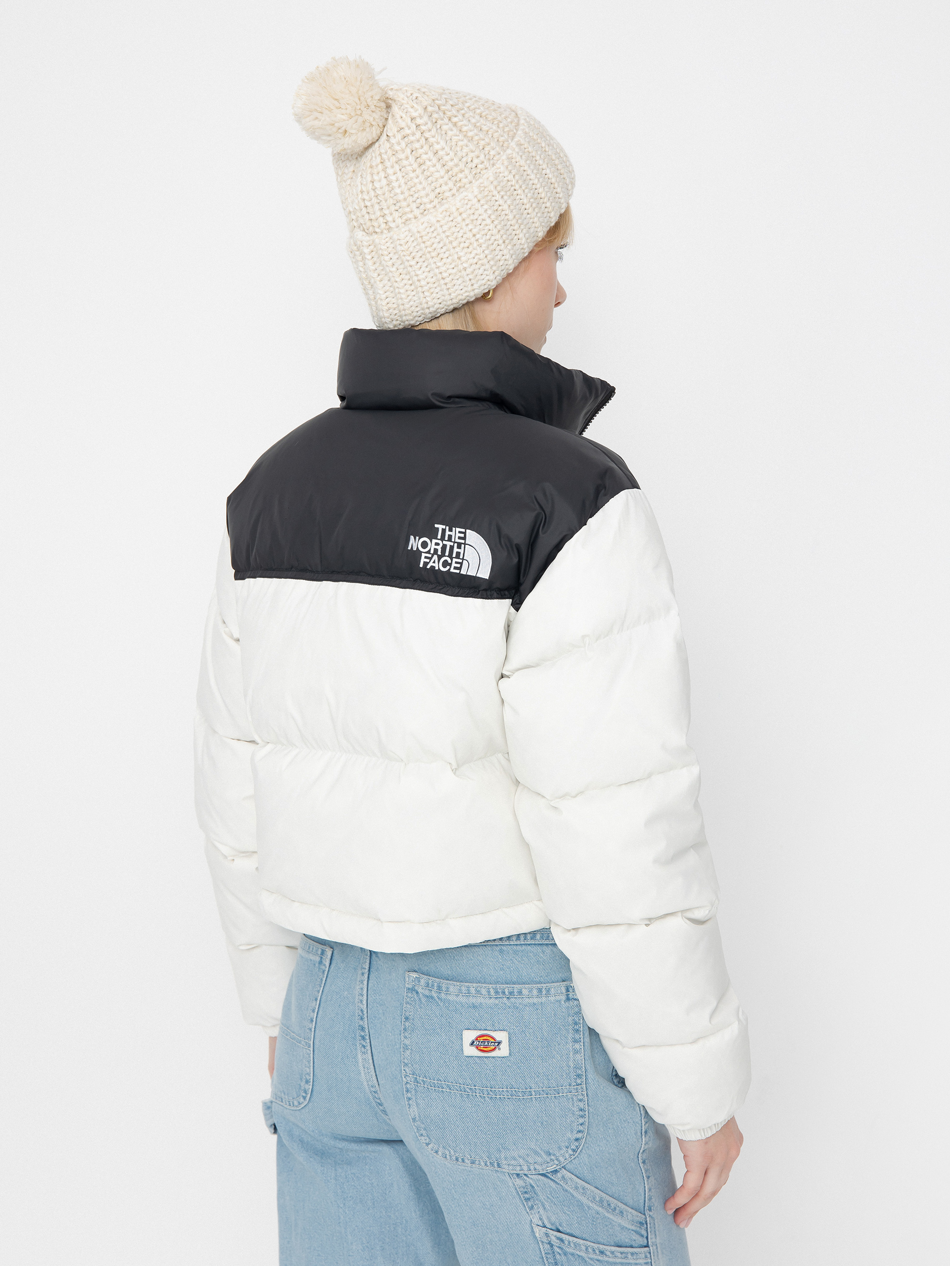 The North Face Jacke Nuptse Short Wmn (white dune/tnf black)