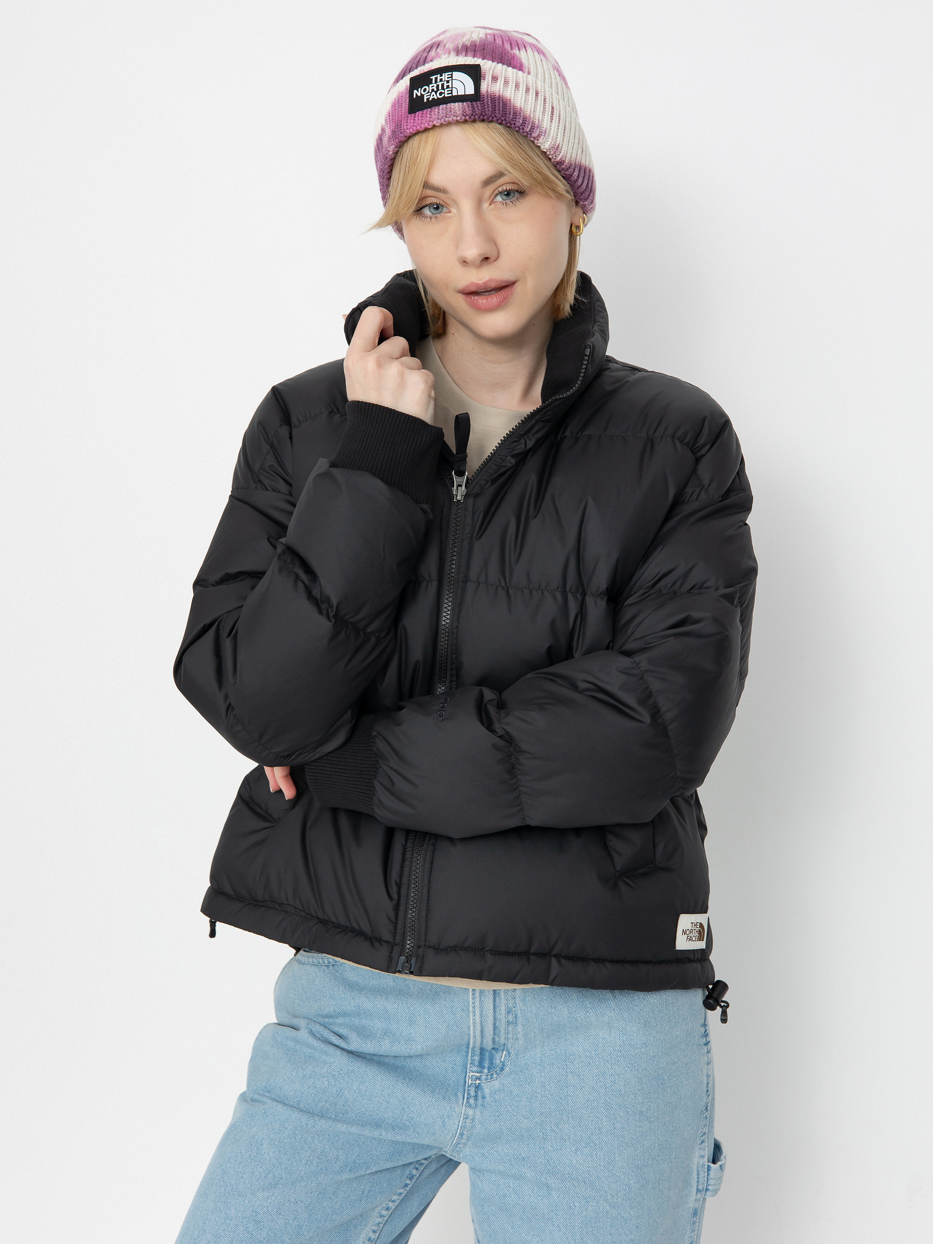 Black north face padded jacket online