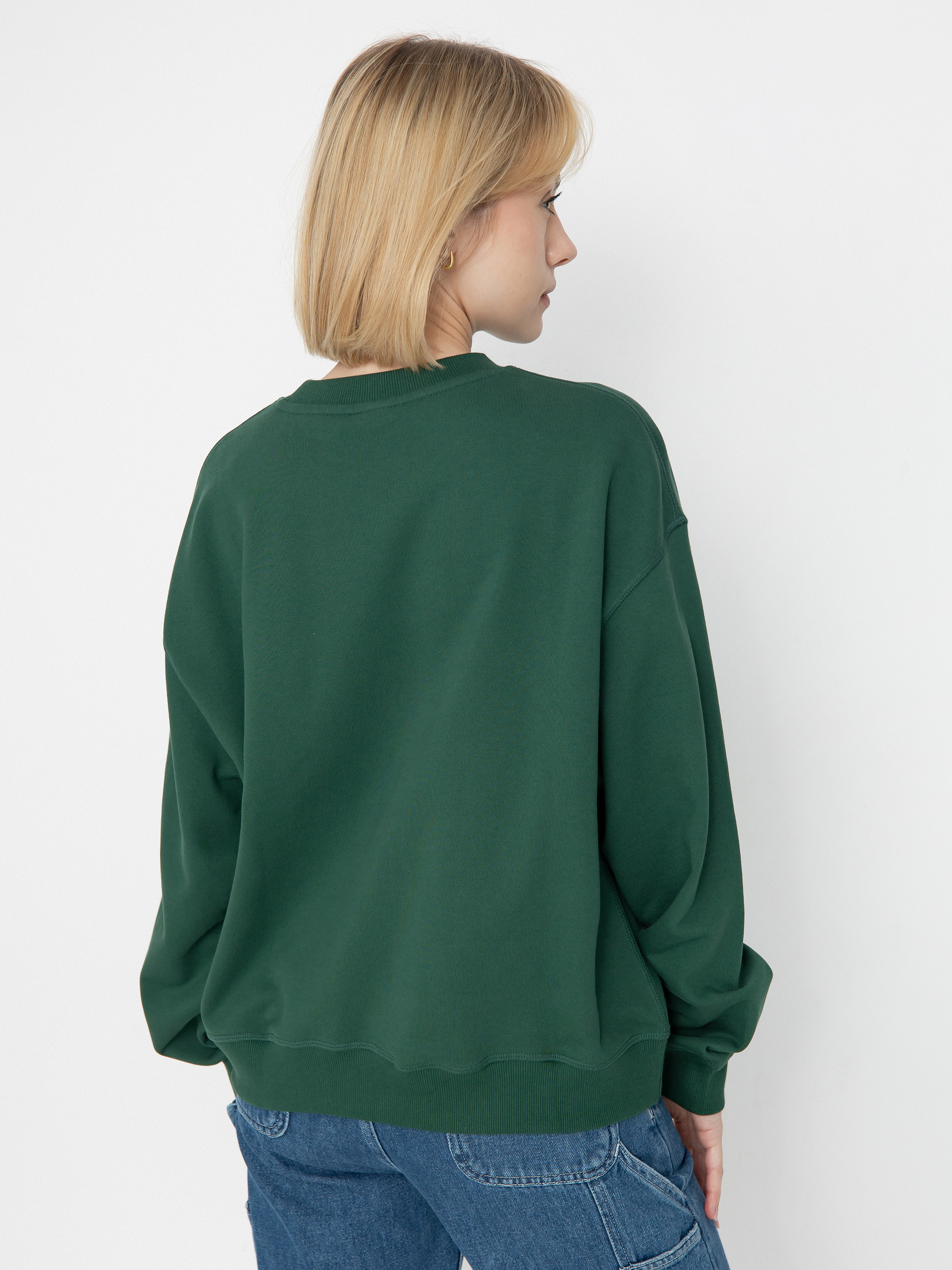 New Balance Sweatshirt Athletics French Terry Oversized Crest Crew Wmn (nightwatch green)