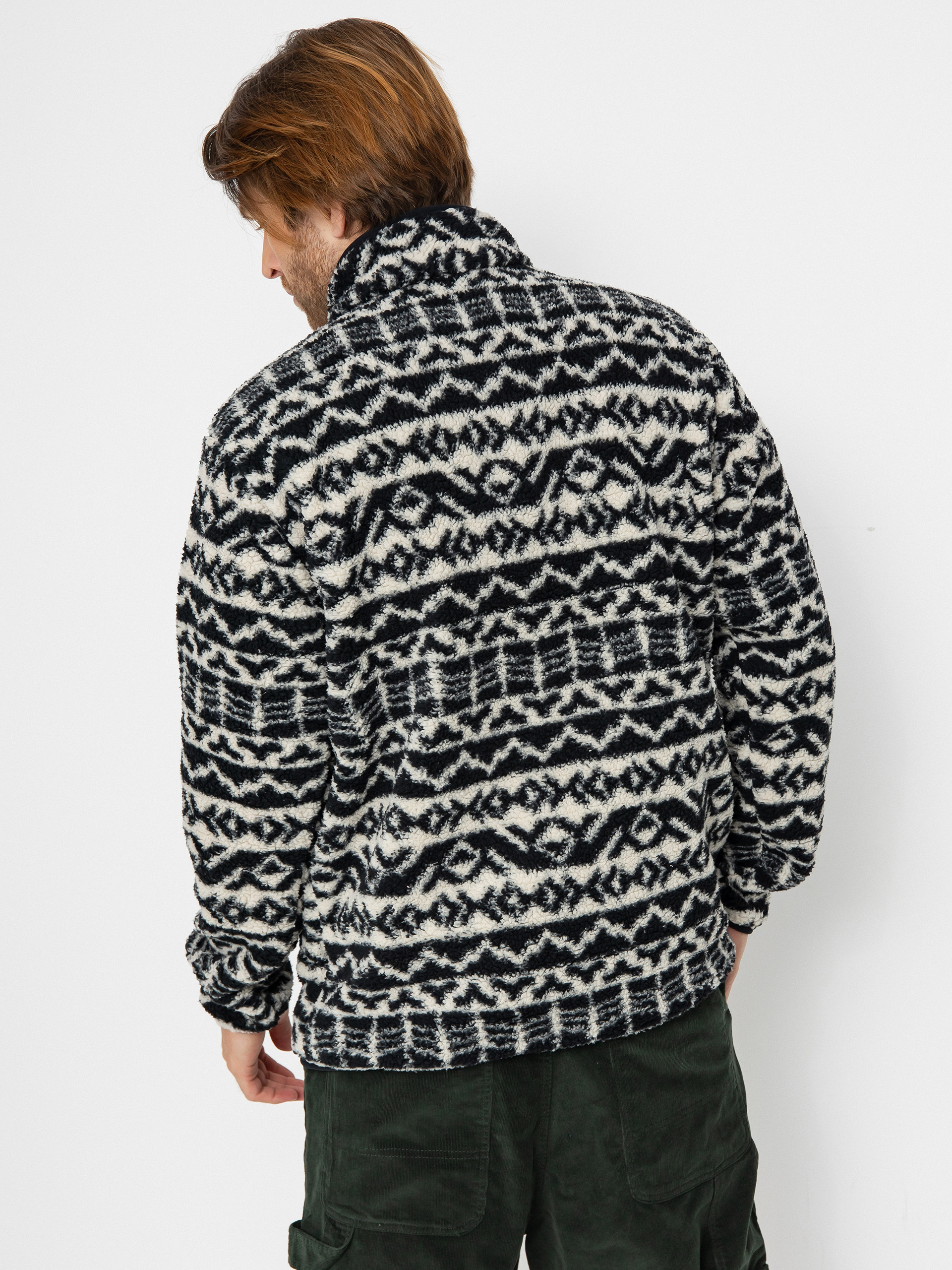 Mens Columbia Fleece  Rugged Ridge Half Snap (dark stone madr)