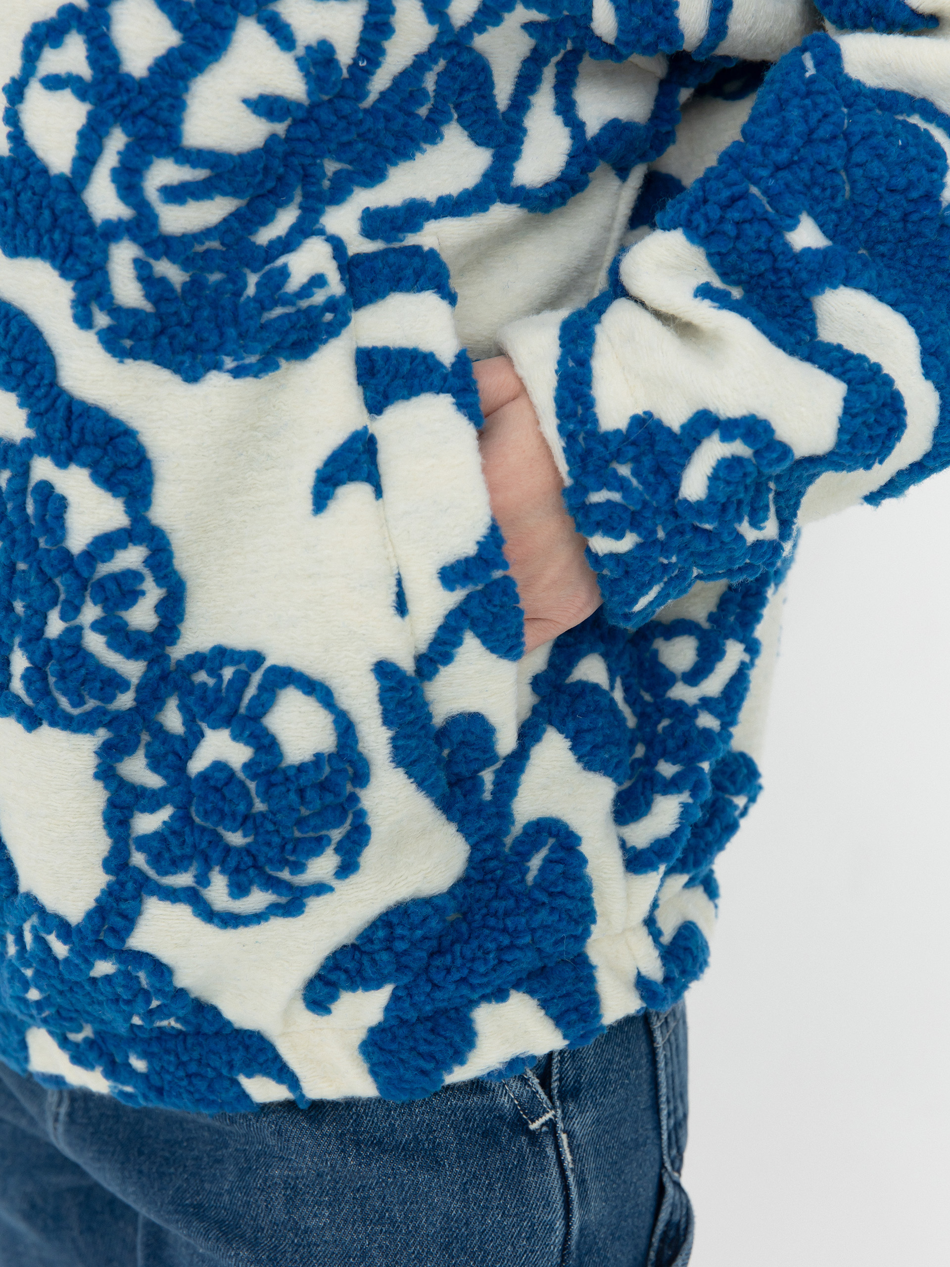 Womens OBEY Fleece  Scenic Mock (cream multi)