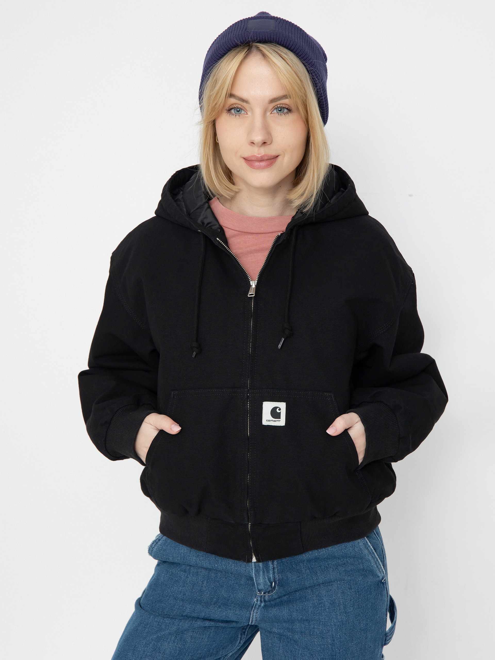 Carhartt WIP Jacket OG Active Wmn - black (black rinsed canvas)