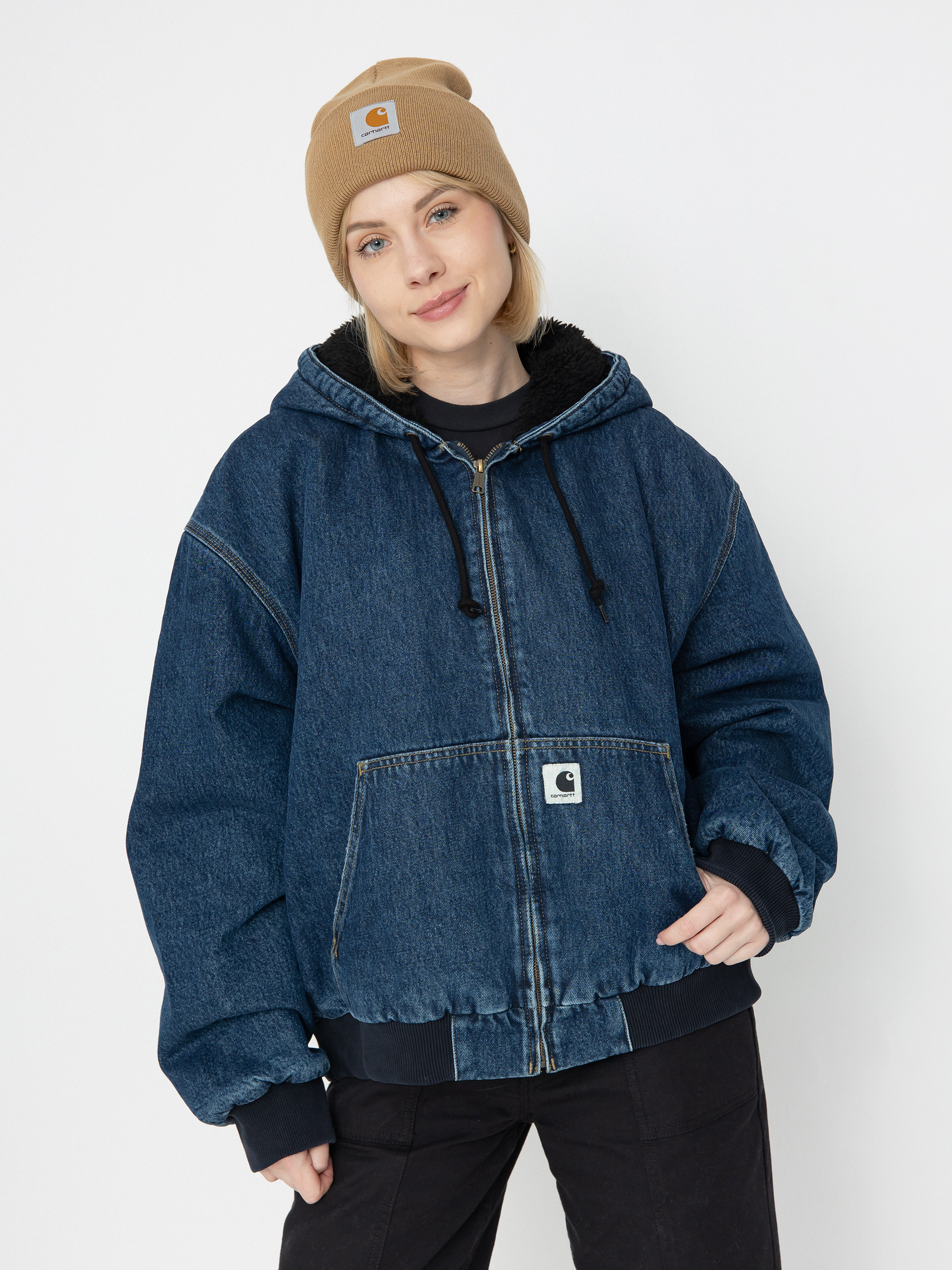 Carhartt WIP Jacket OG Active Wmn - navy blue (blue stone washed)