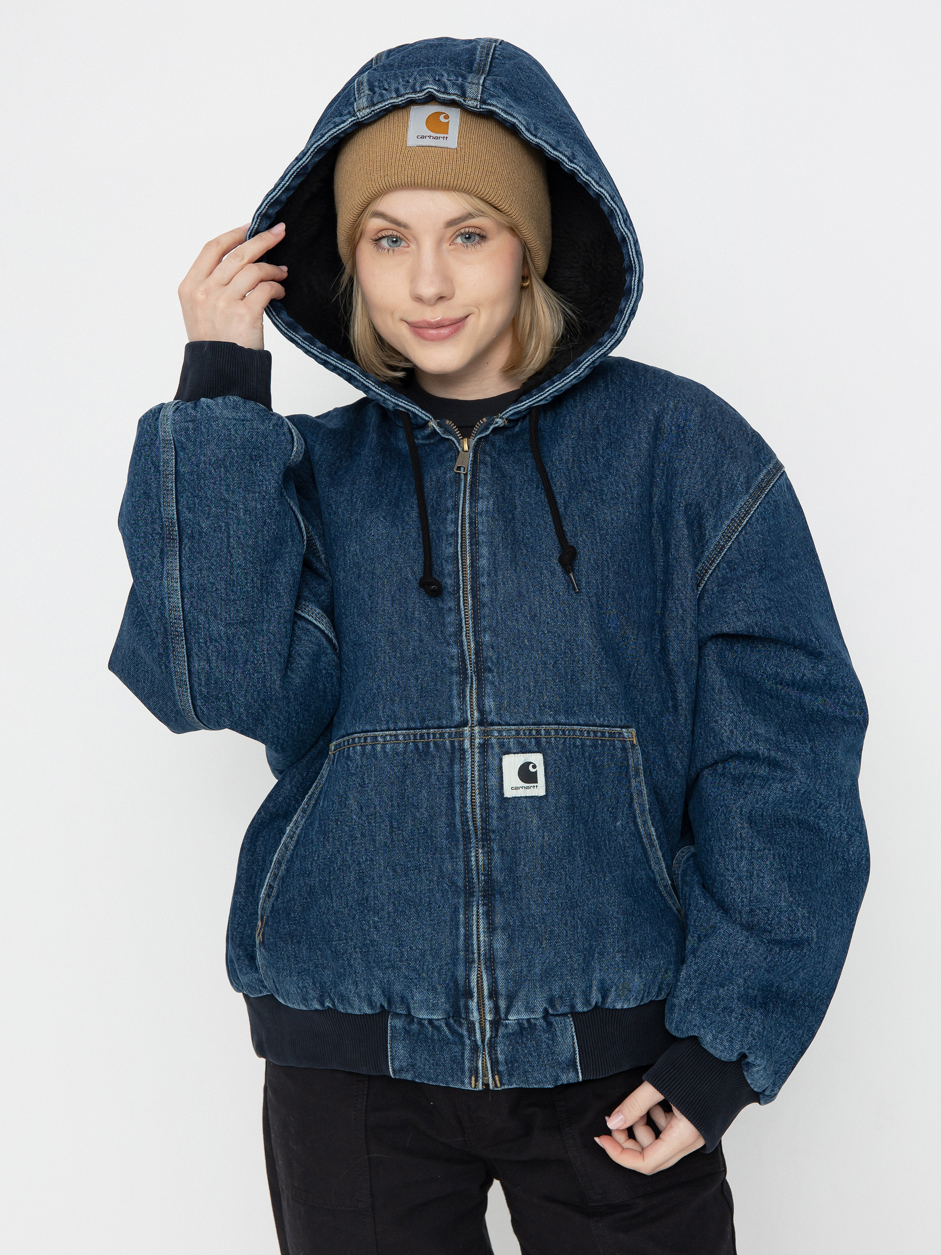 Carhartt WIP Jacket OG Active Wmn - navy blue (blue stone washed)