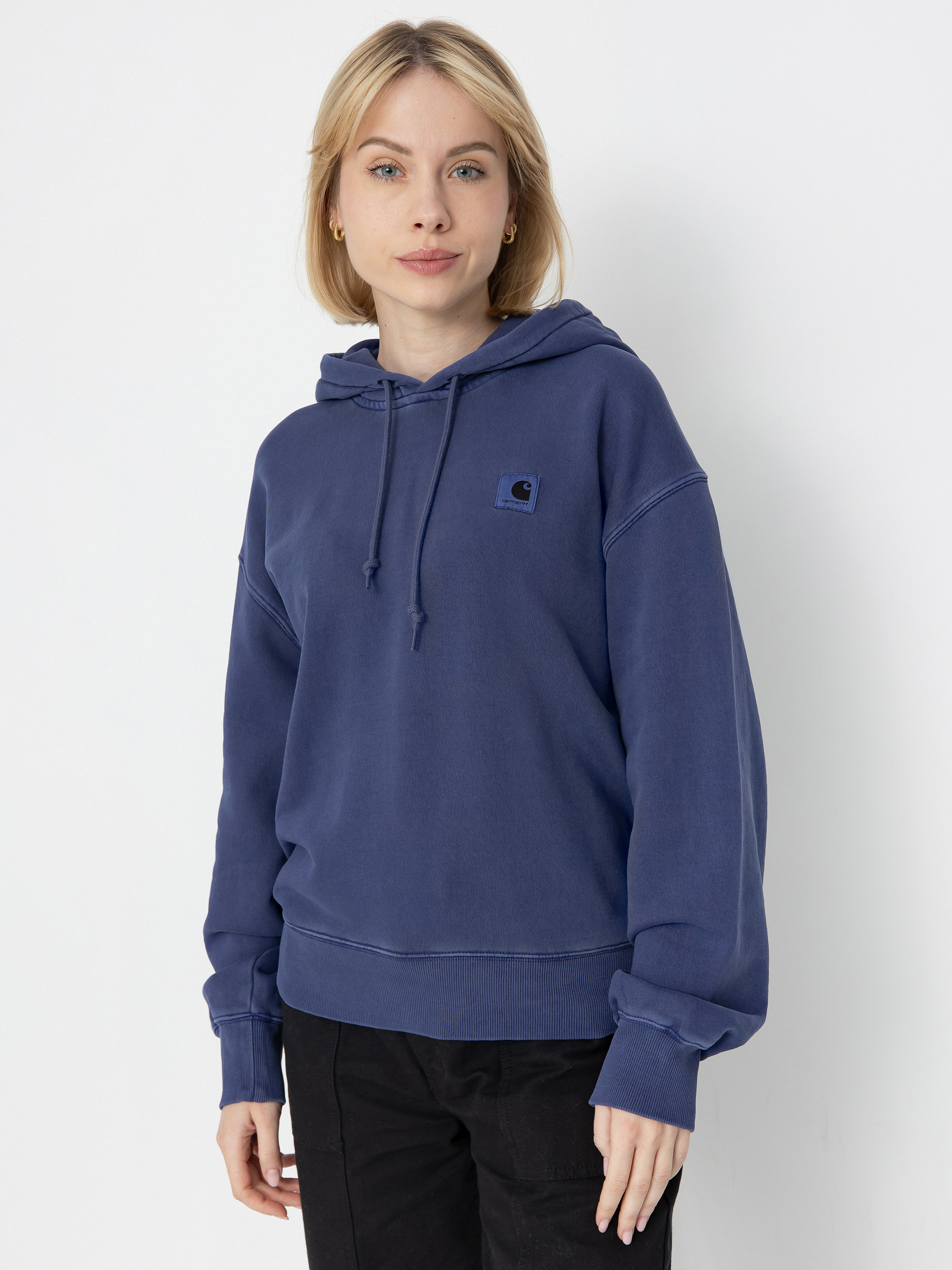 パーカー・フーディ CARHARTT WIP Nelson cotton sweatshirt with logo patch Carhartt Nelson Hoodie - Magenta | Flatspot