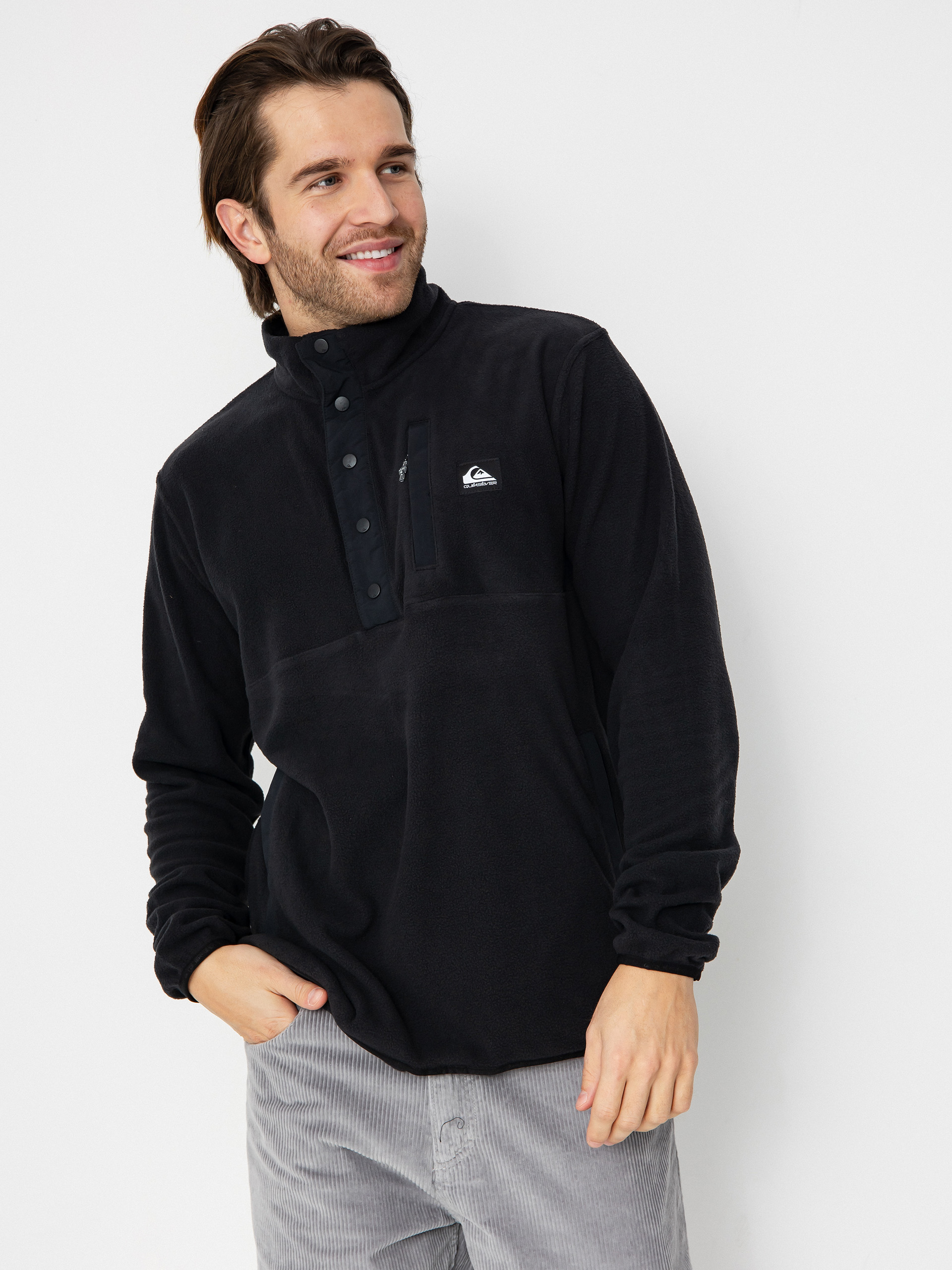 Quiksilver Fleece Jacke No Destination 2 Half Snap (black)