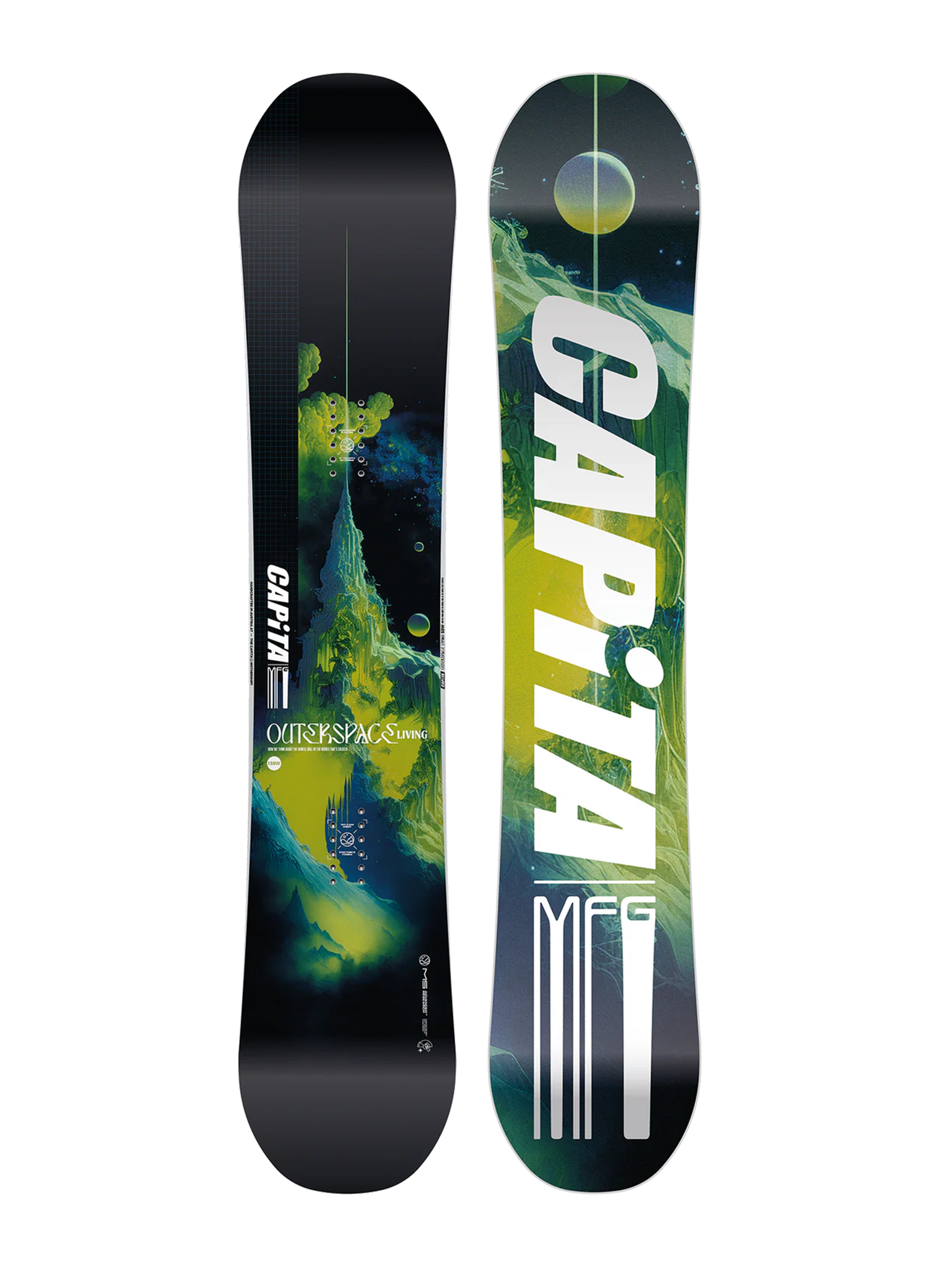 Capita Snowboard Outerspace Living Wide black, green (colour 1)