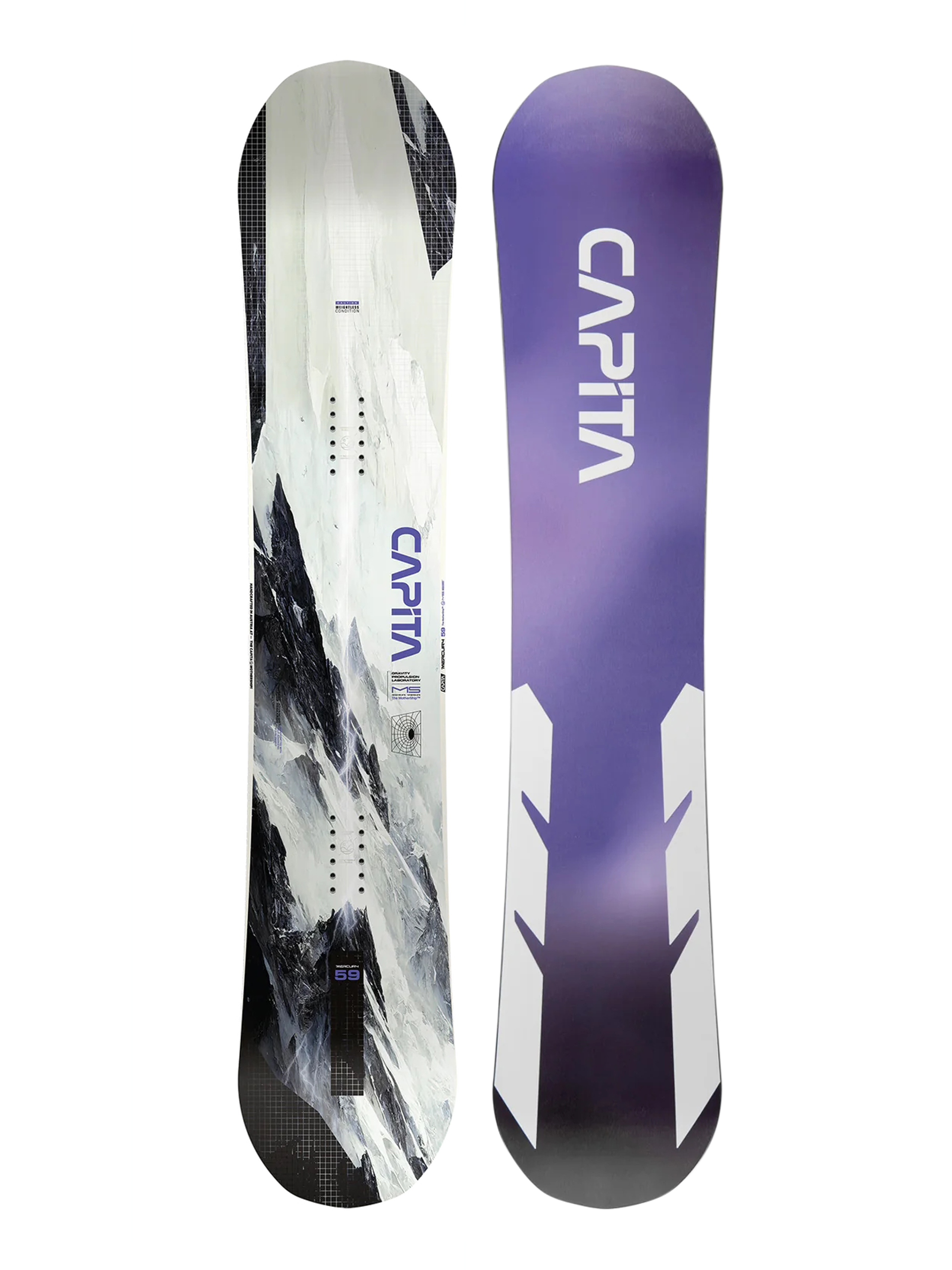 Capita Snowboard Mercury - white, black, violet (violet/white/black)