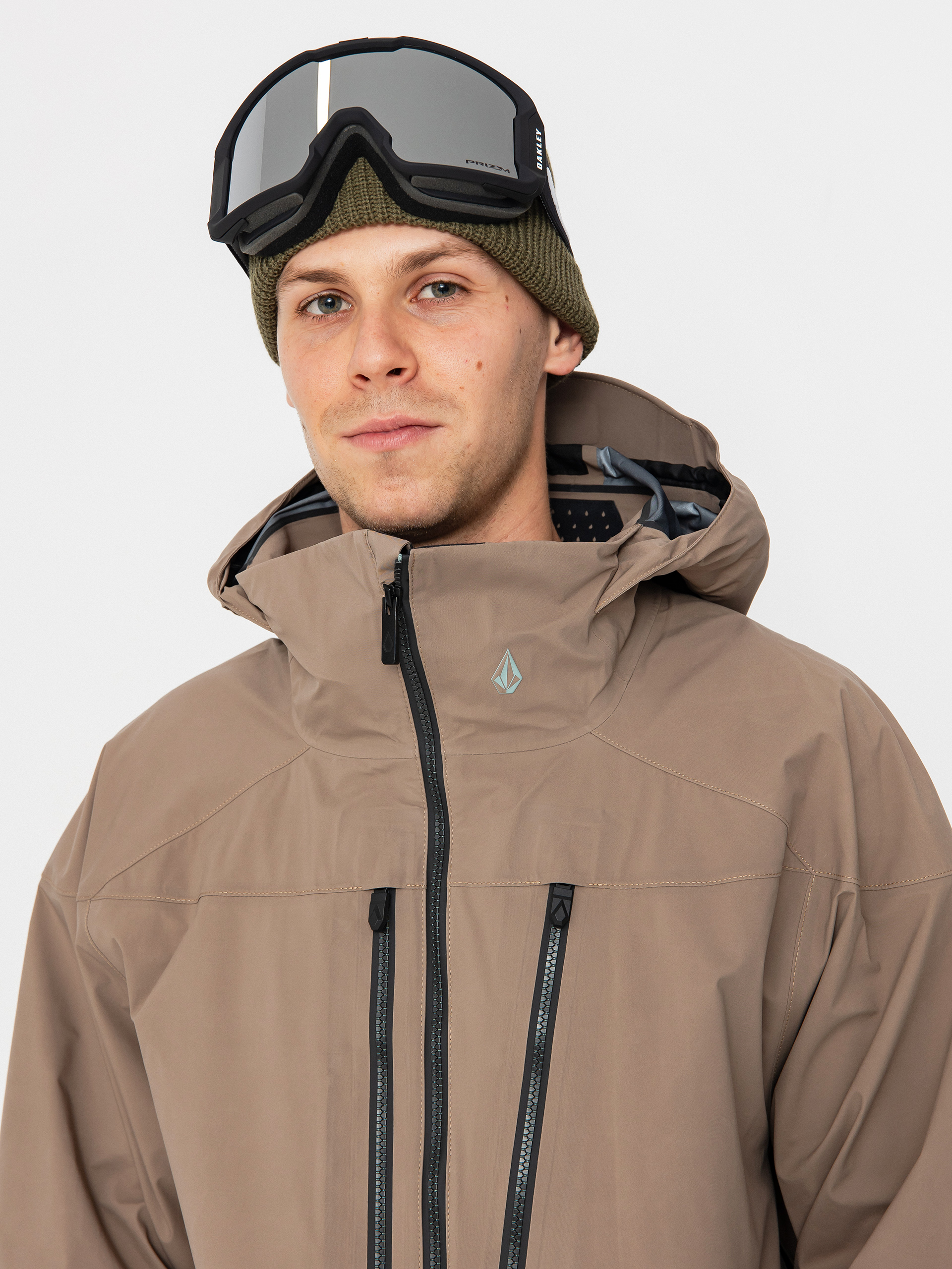スノーボード VOLCOM MENS L GORE-TEX JACKET - BROWN Mens L Insulated Gore-Tex Jacket - Gold | Volcom Japan