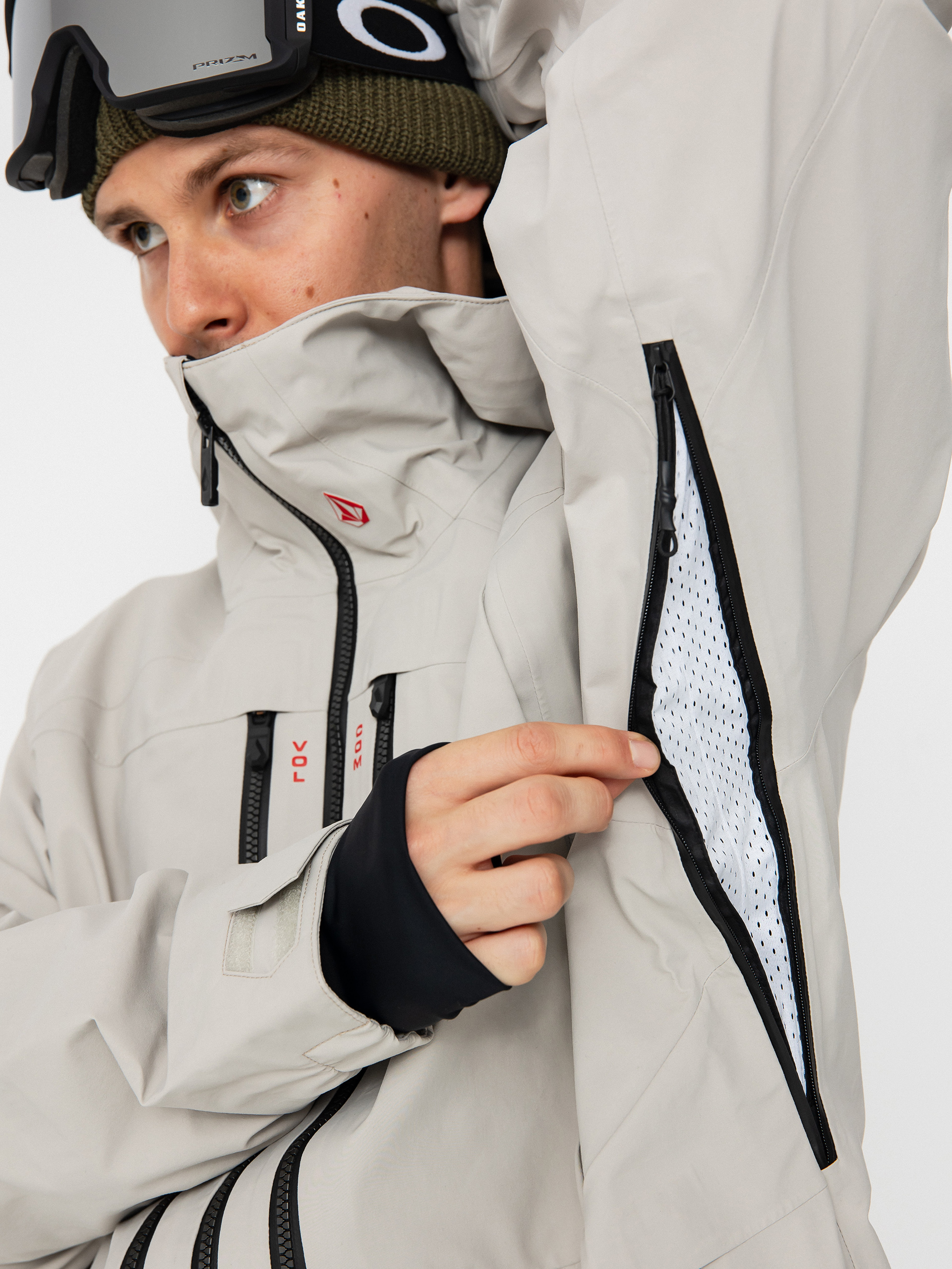 Mens Volcom Snowboard jacket Guide Gore Tex (stone)