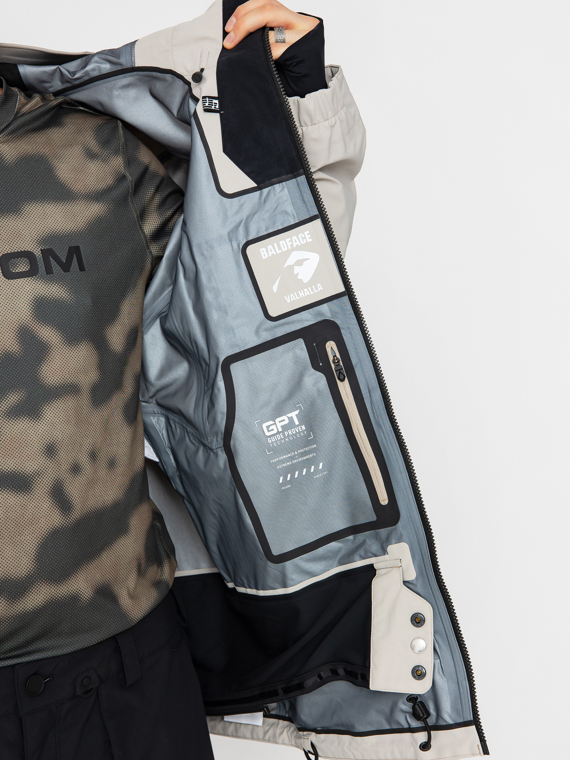 Mens Volcom Snowboard jacket Guide Gore Tex (stone)