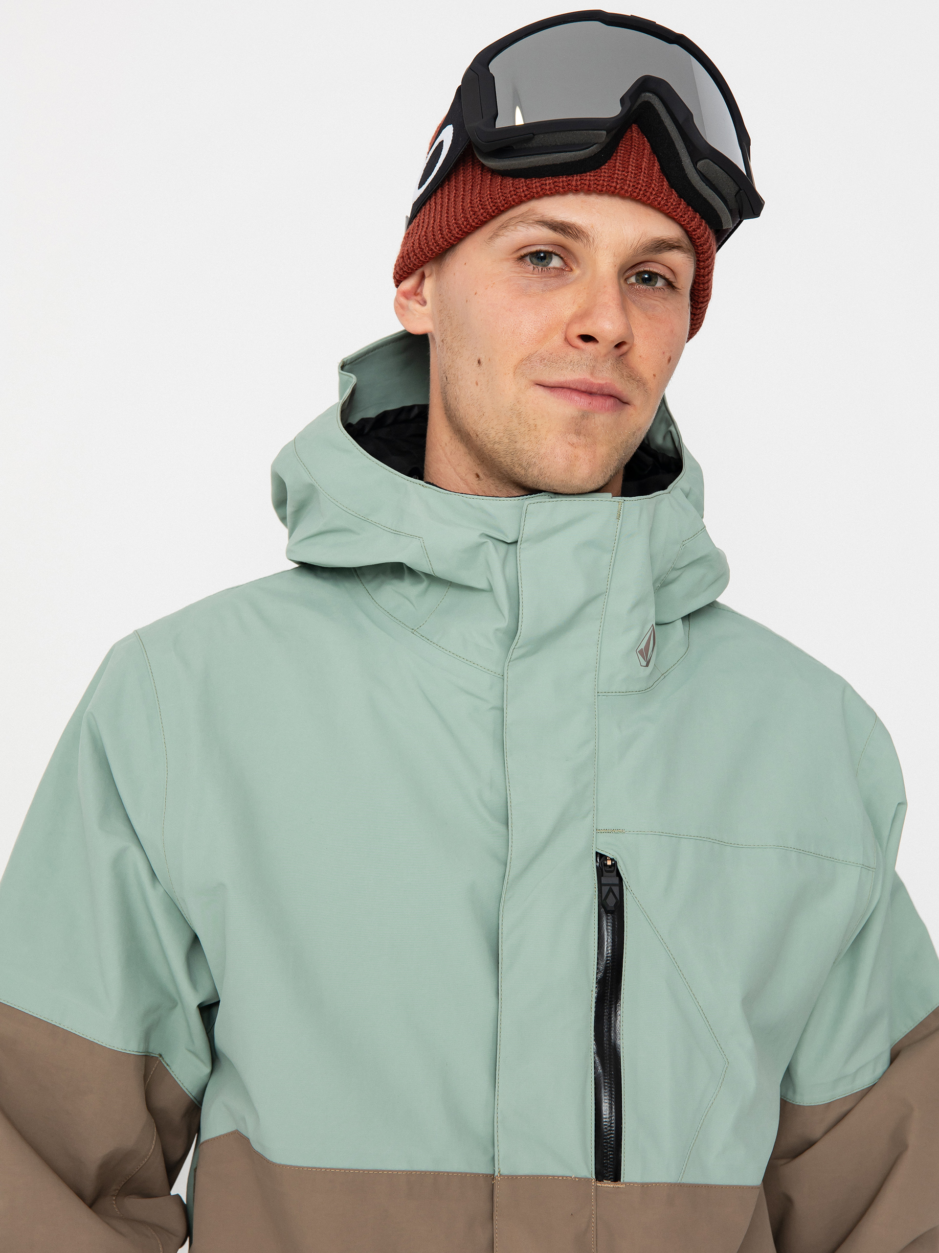 Mens Volcom Snowboard jacket L Gore Tex (agave)