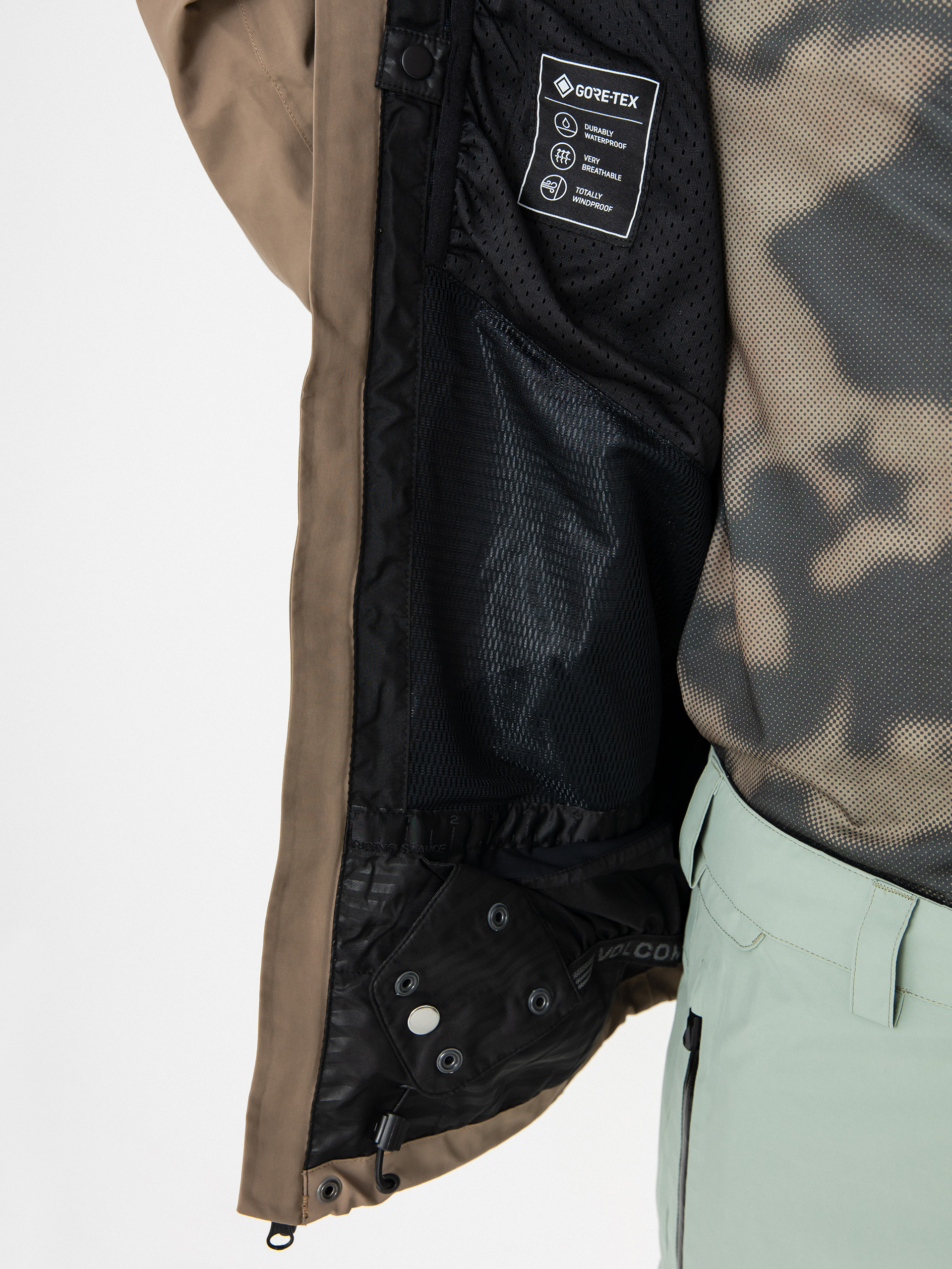 Herren Volcom Snowboard Jacke L Gore Tex (agave)