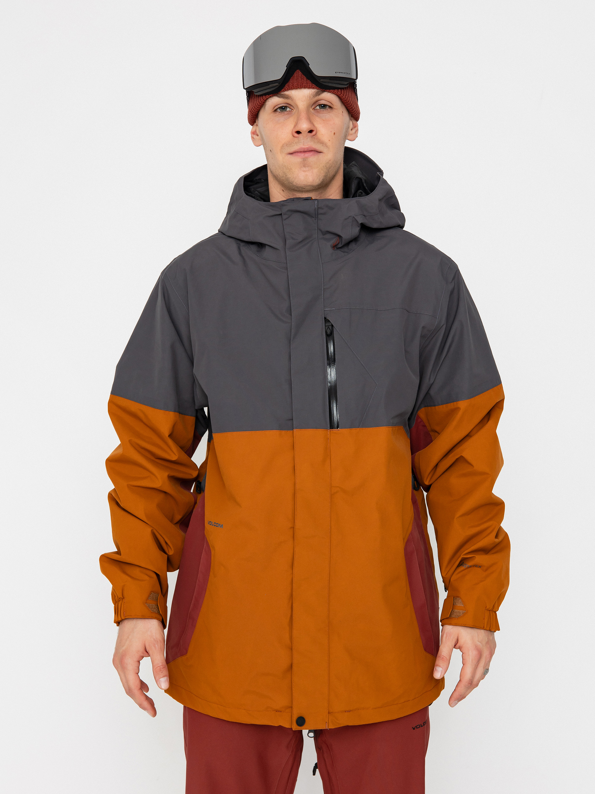 Volcom Snowboard jacket L Gore Tex brown, grey (caramel)