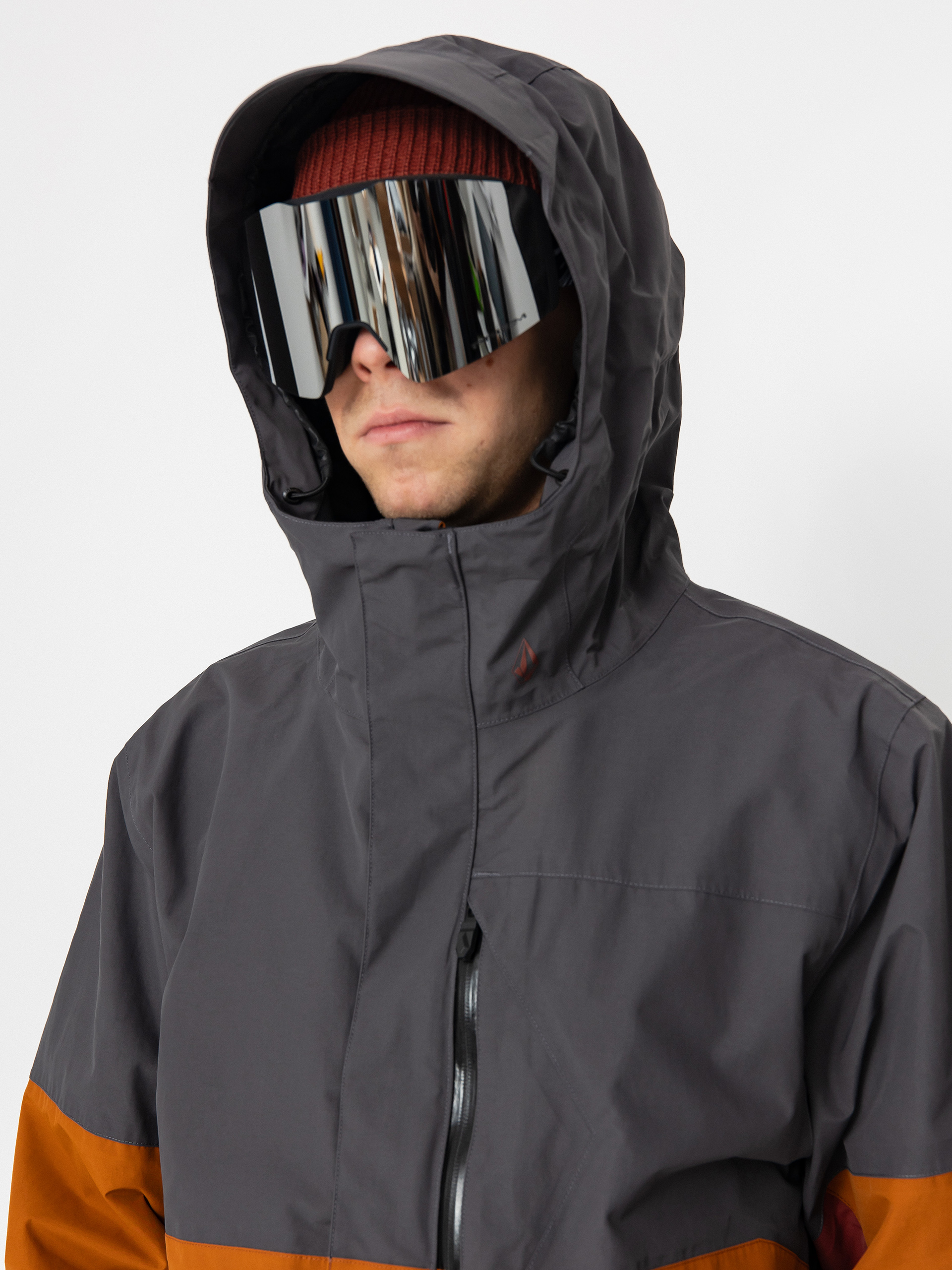 Volcom Snowboard jacket L Gore Tex - brown, grey (caramel)