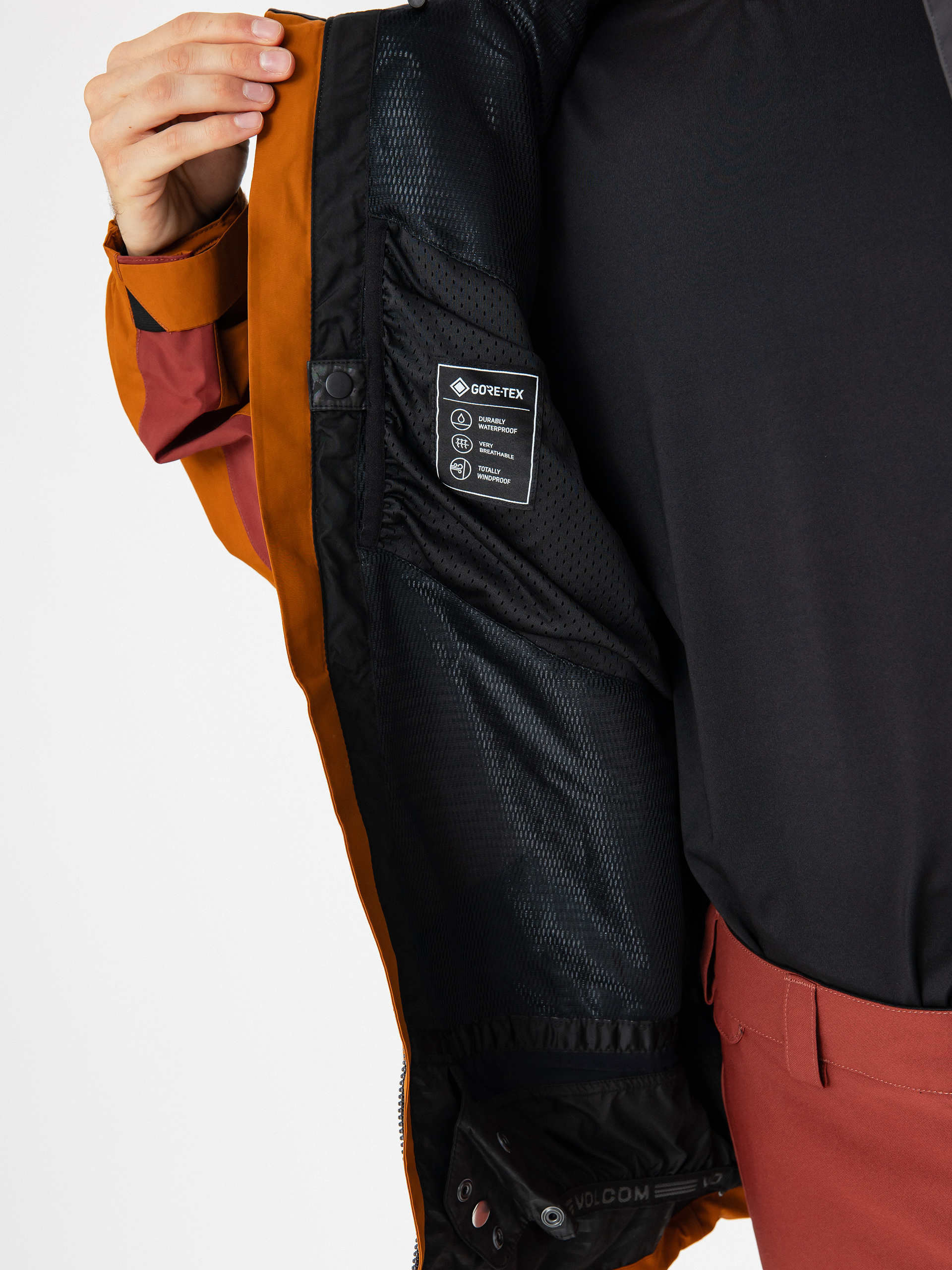 Herren Volcom Snowboard Jacke L Gore Tex (caramel)