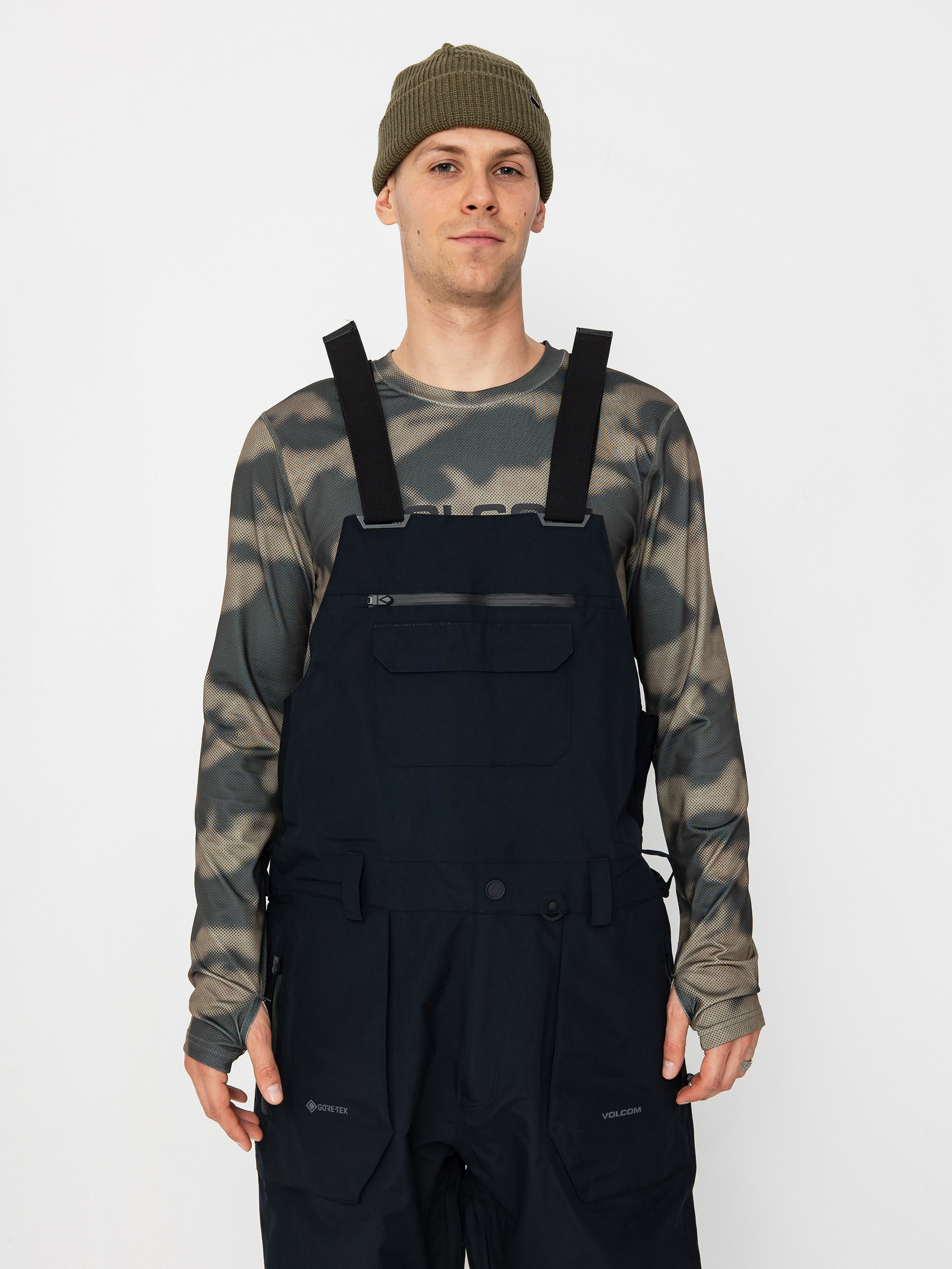 新品 VOLCOM Rain Gore-Tex Bib Overalls 黒 Ｌ Rain Gore-Tex Bib Overall - Black - Men - Volcom UK - 2