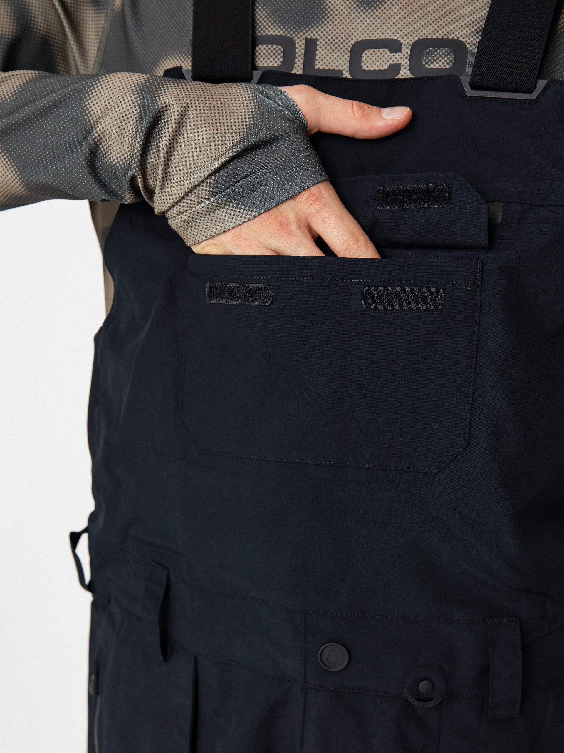 Mens Volcom Snowboard pants Rain Gore Tex Bib Overall (black)