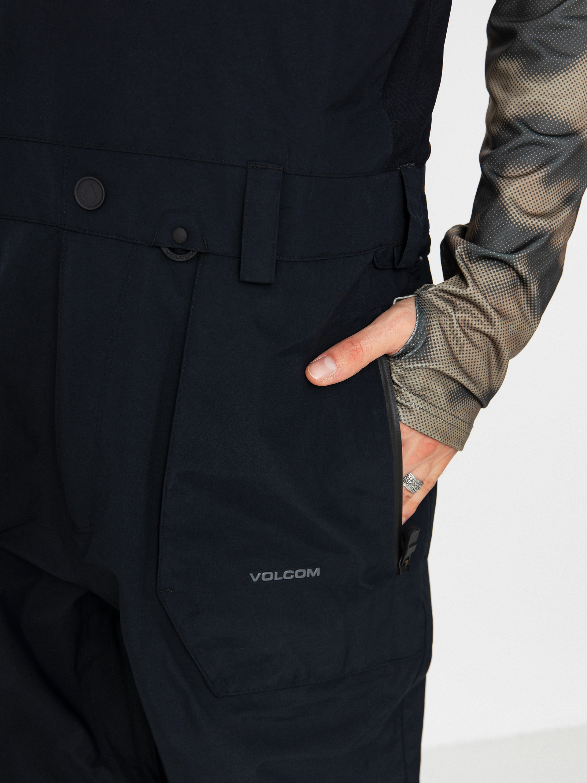 Mens Volcom Snowboard pants Rain Gore Tex Bib Overall (black)