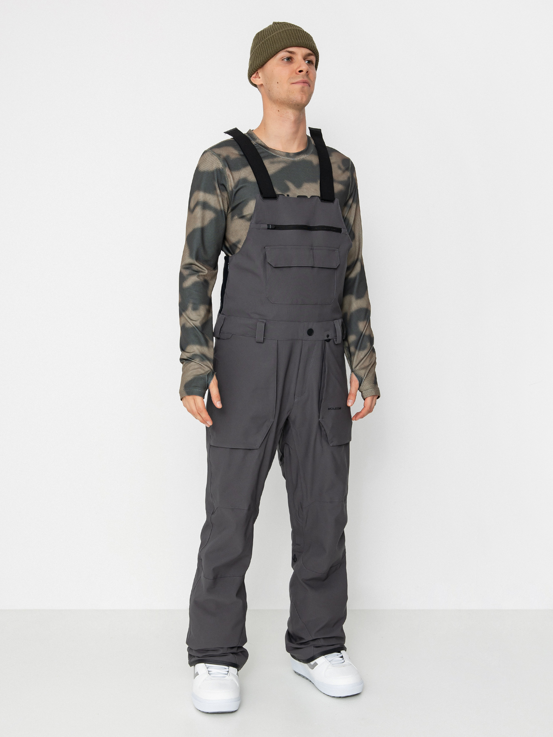 Mens Volcom Snowboard pants Roan Bib Overall (charcoal)