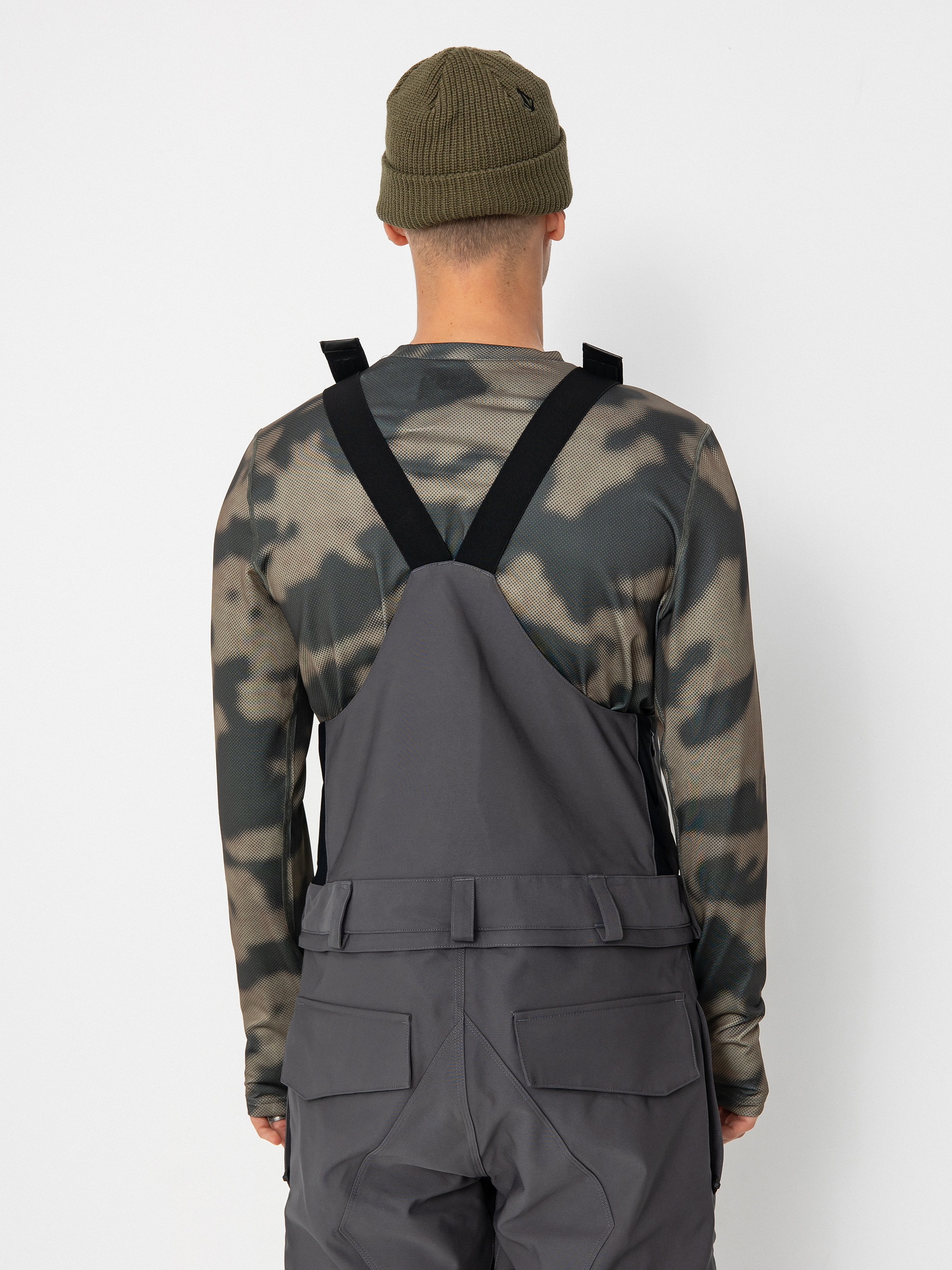 Mens Volcom Snowboard pants Roan Bib Overall (charcoal)