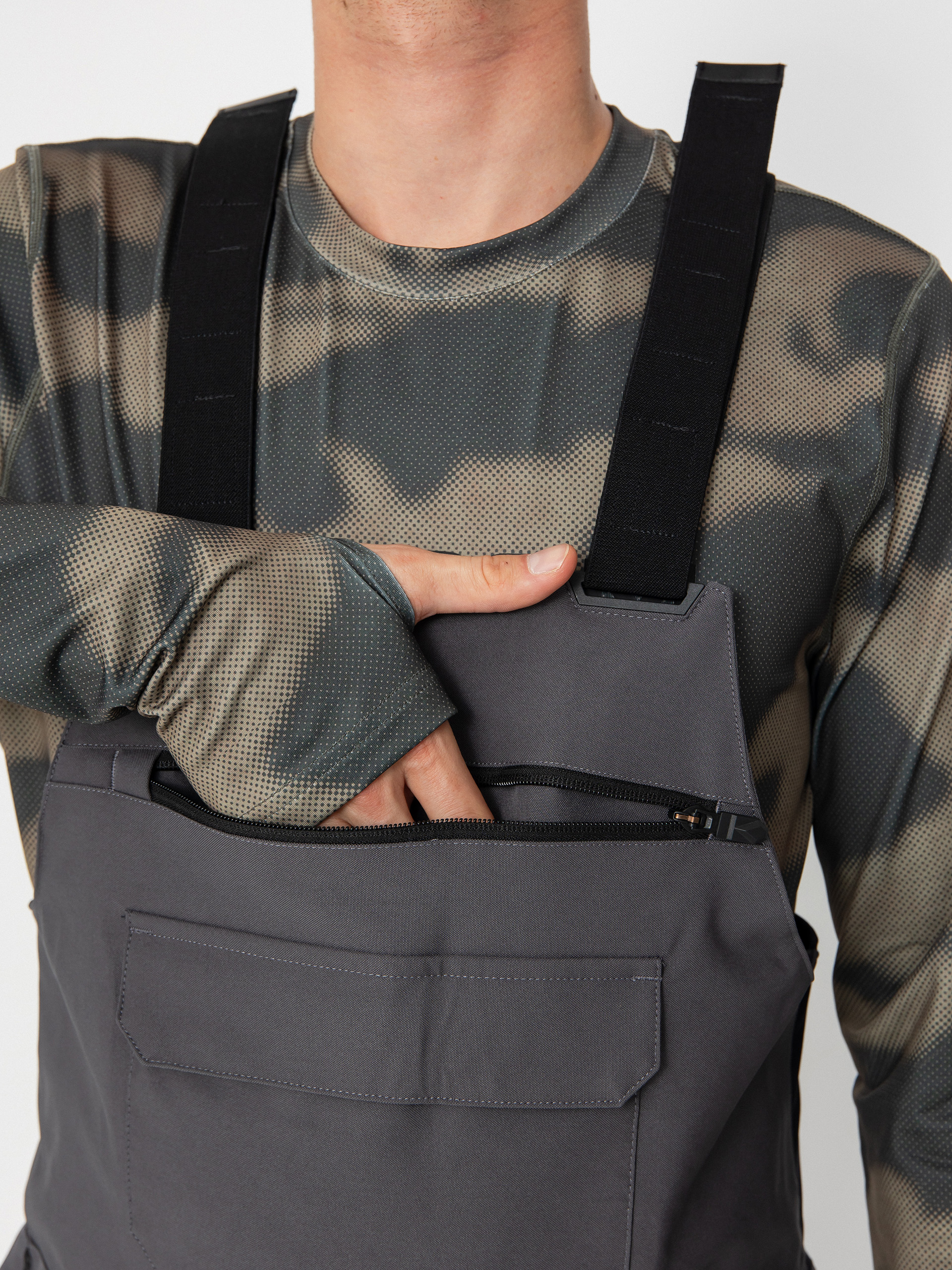 Mens Volcom Snowboard pants Roan Bib Overall (charcoal)