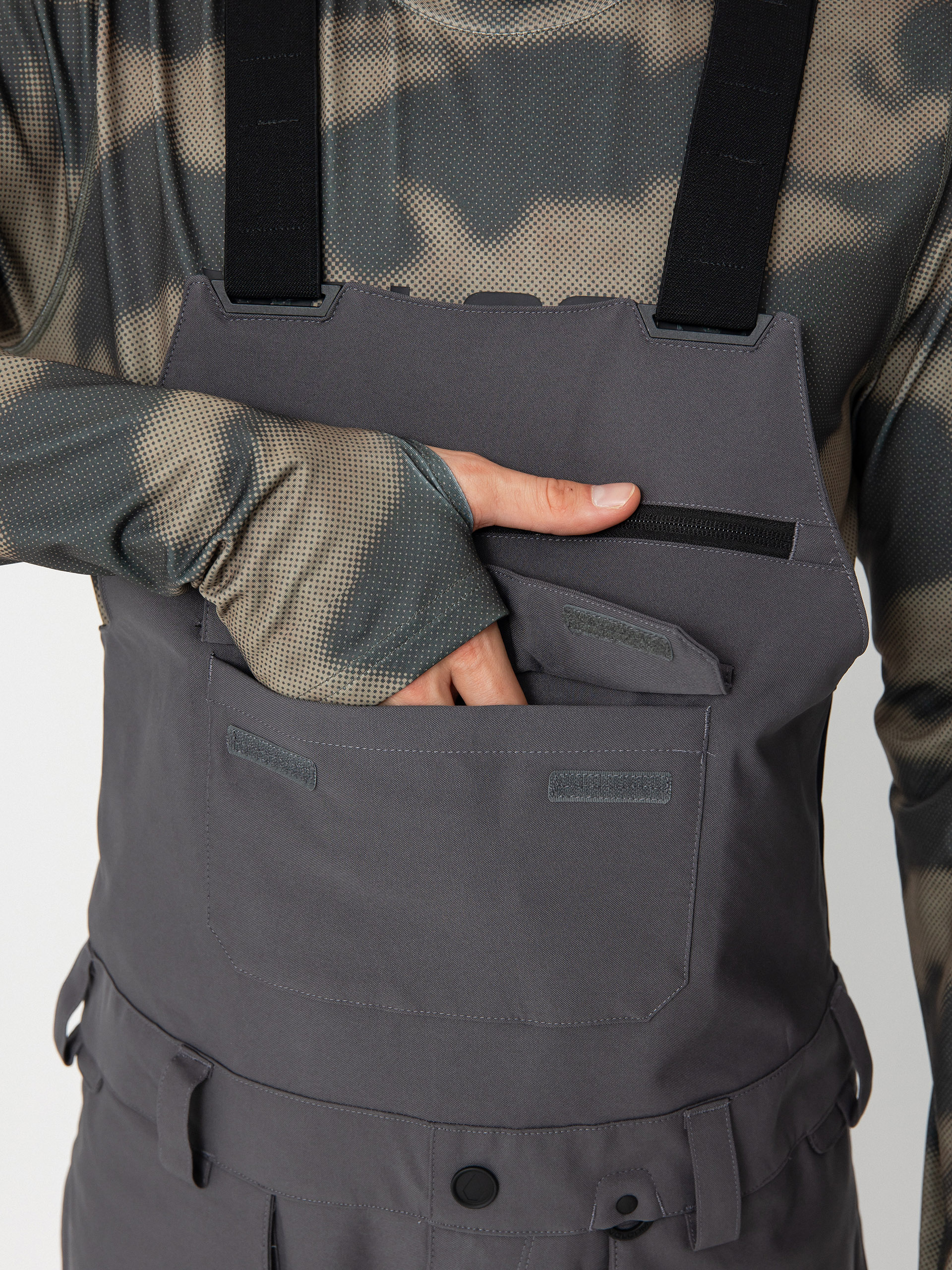 Mens Volcom Snowboard pants Roan Bib Overall (charcoal)