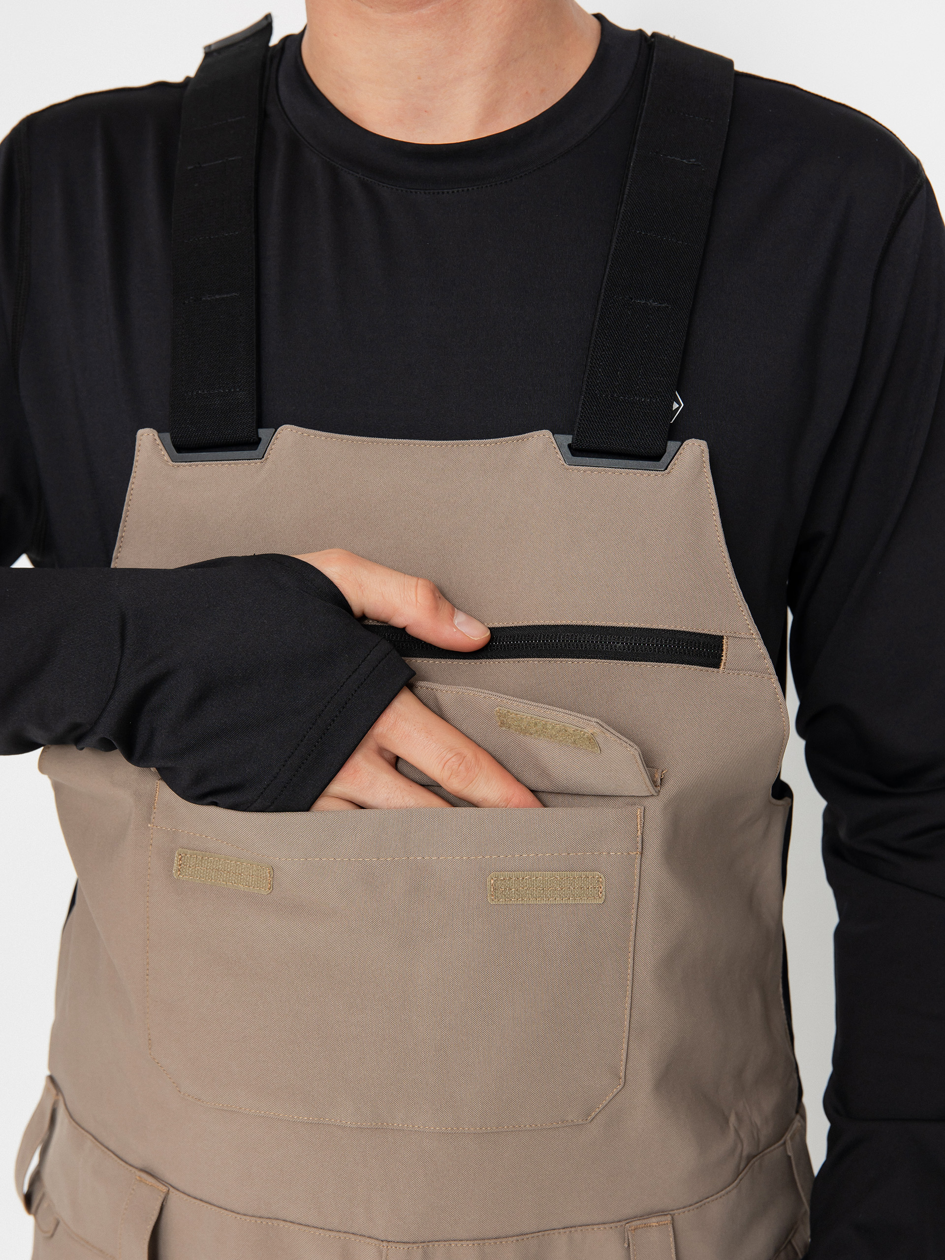 Mens Volcom Snowboard pants Roan Bib Overall (chestnut brown)