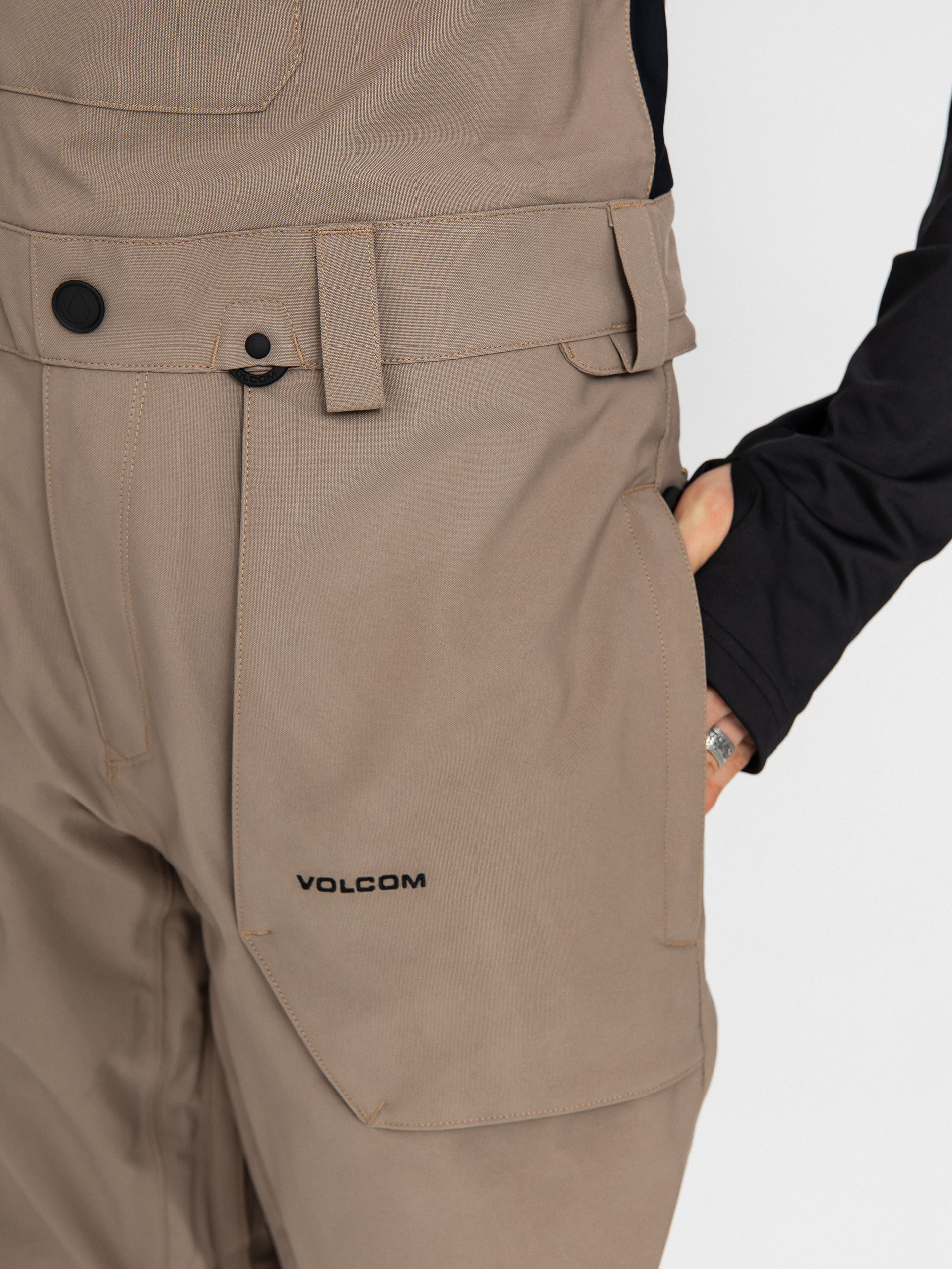 Mens Volcom Snowboard pants Roan Bib Overall (chestnut brown)