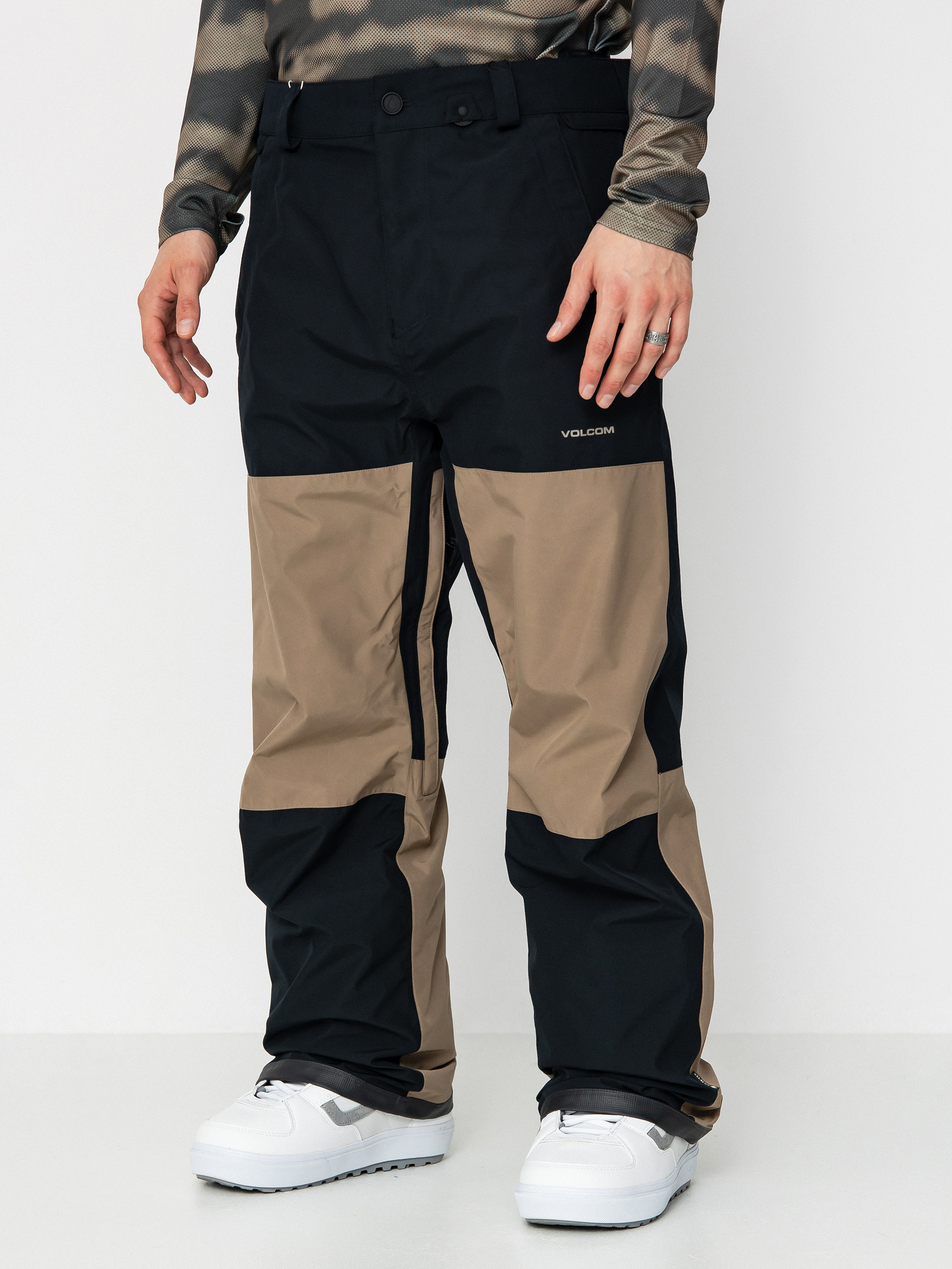 スノーボード VOLCOM Mens Dua Gore-Tex Chestnut Brow Volcom Snowboard pants Dua Gore Tex - brown, black (chestnut brown)
