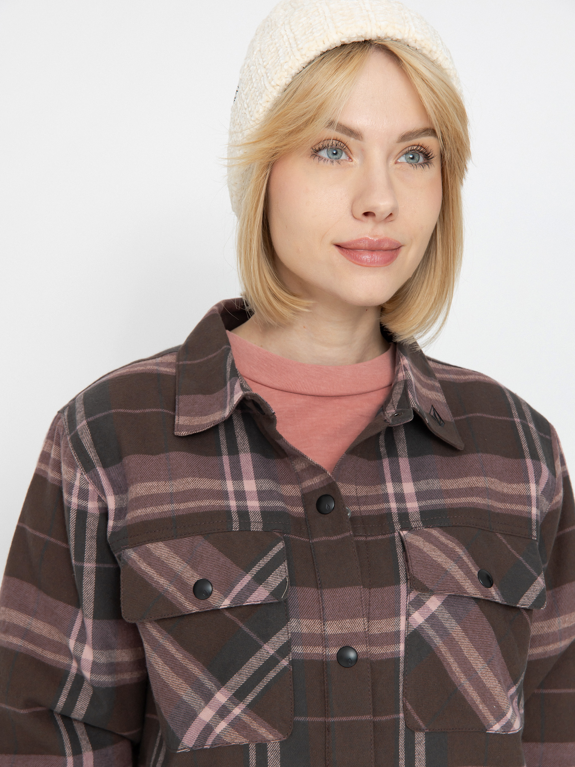 Damen Volcom Snowboard Jacke Ins Riding Flannel (dusty lavender)