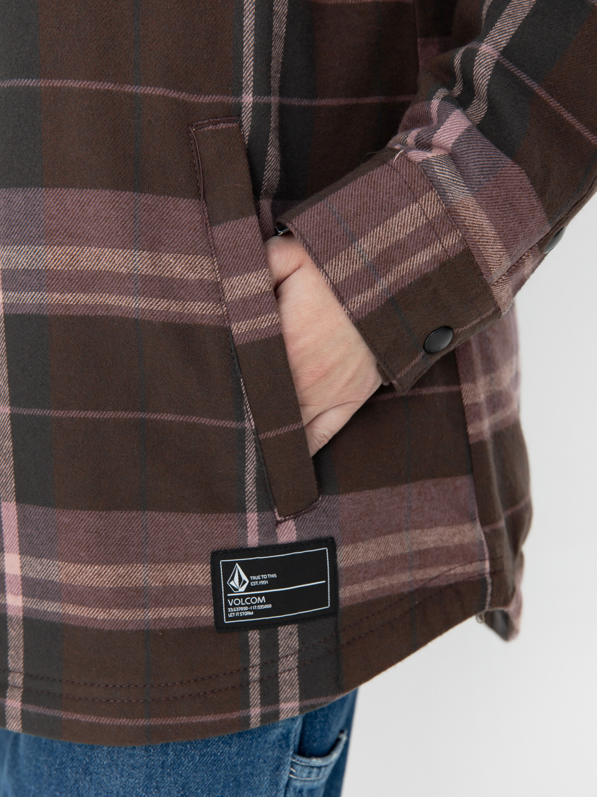 Damen Volcom Snowboard Jacke Ins Riding Flannel (dusty lavender)