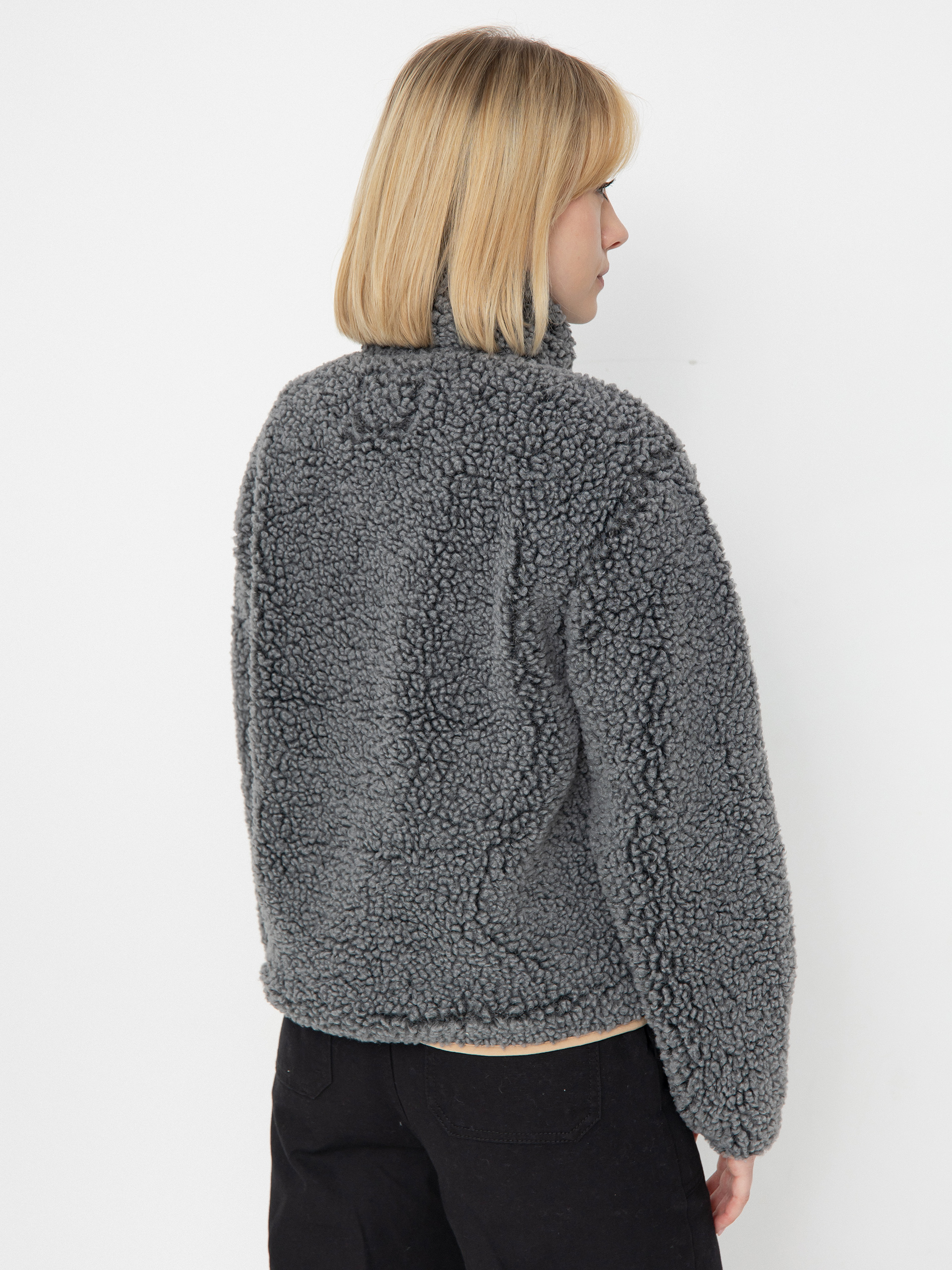 Damen Billabong Fleece Jacke Horizon Mock Neck (charcoal)