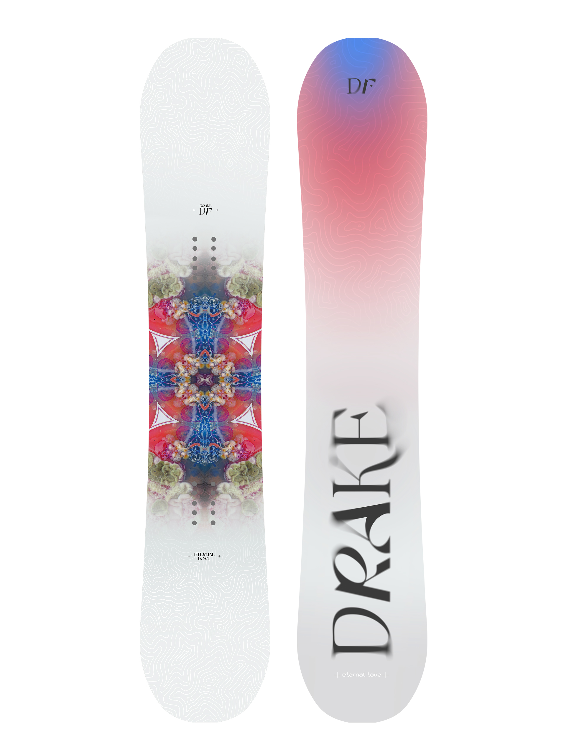 Drake Snowboard Team - white, red, multicolor