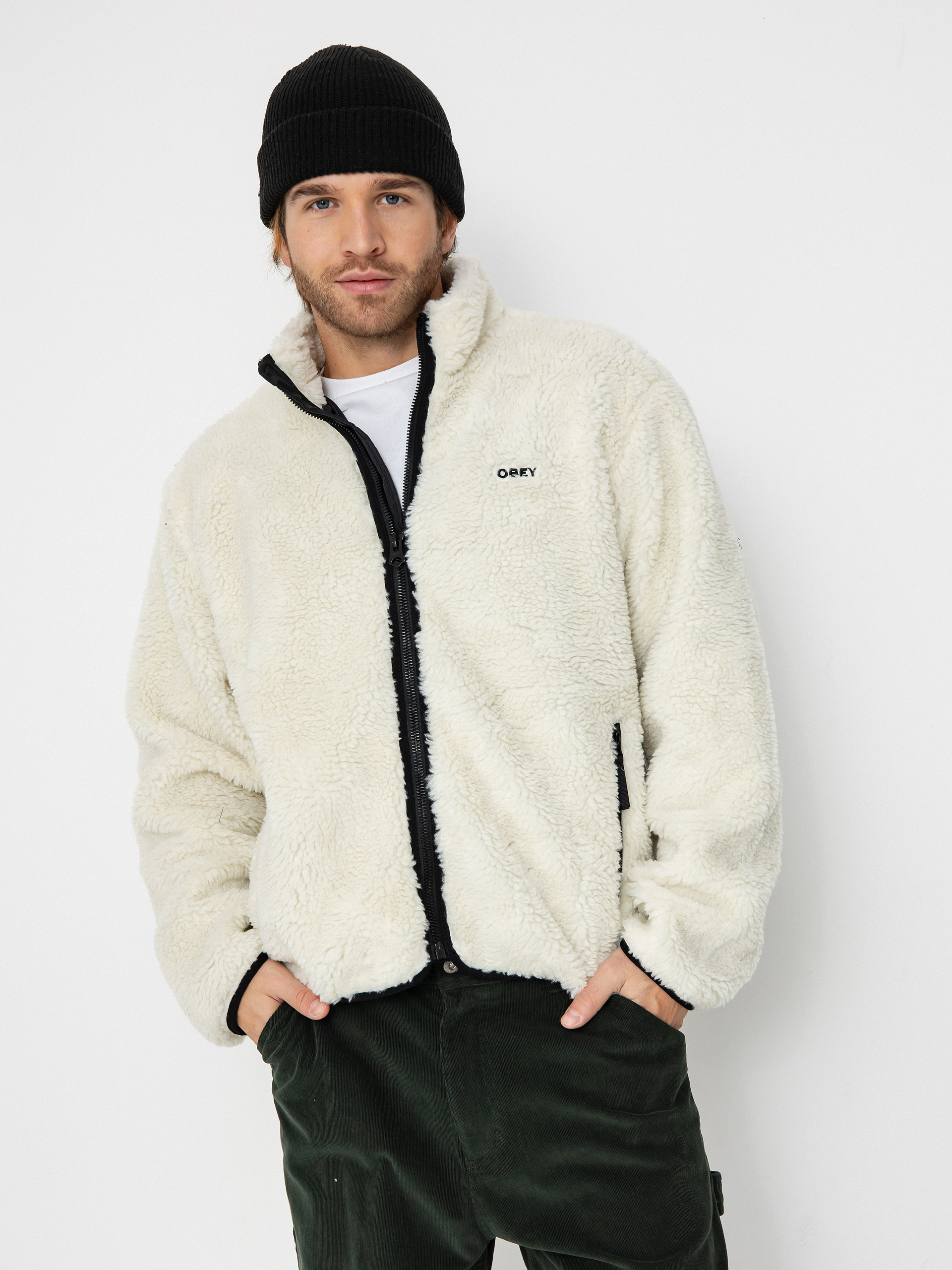 OBEY Jacket Icon Face Sherpa (unbleached)