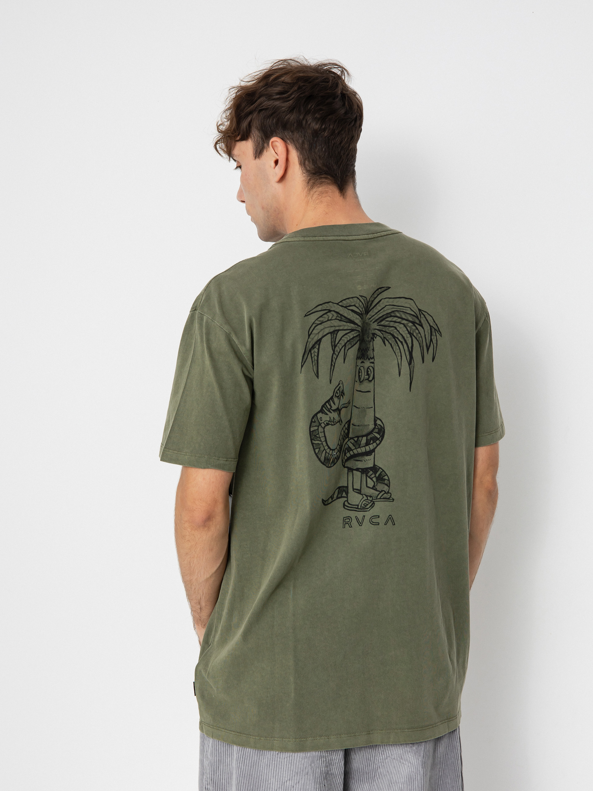 RVCA T-Shirt Pommier Palms (olive)