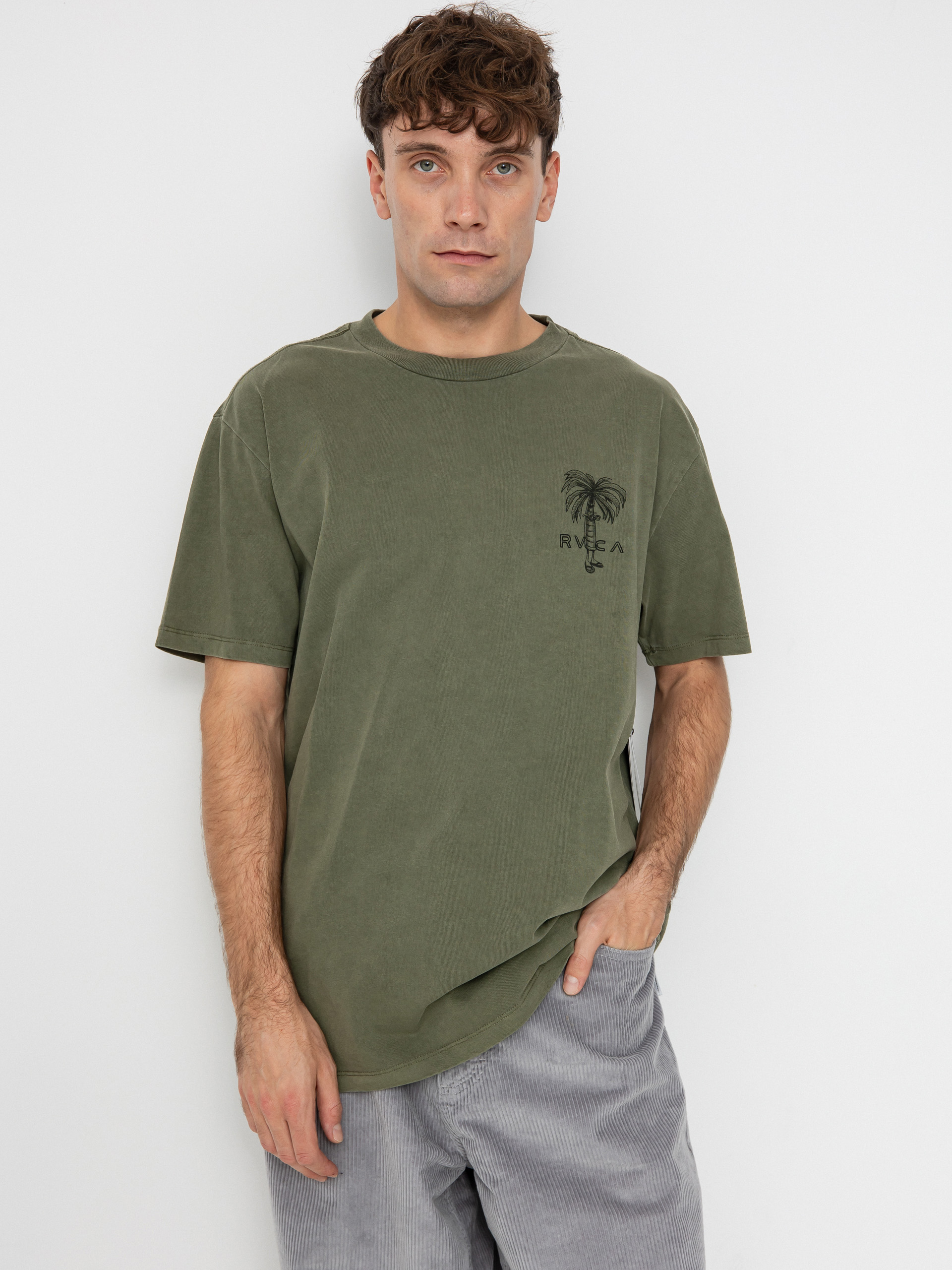 RVCA T-Shirt Pommier Palms (olive)