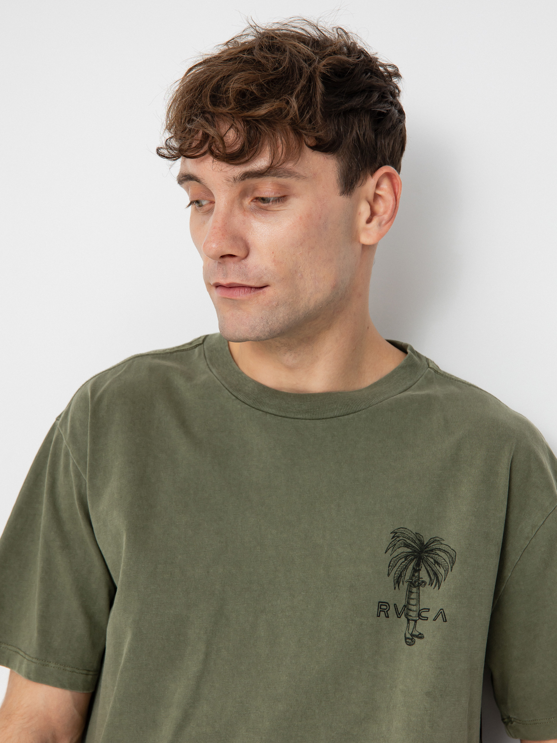 RVCA T-Shirt Pommier Palms (olive)