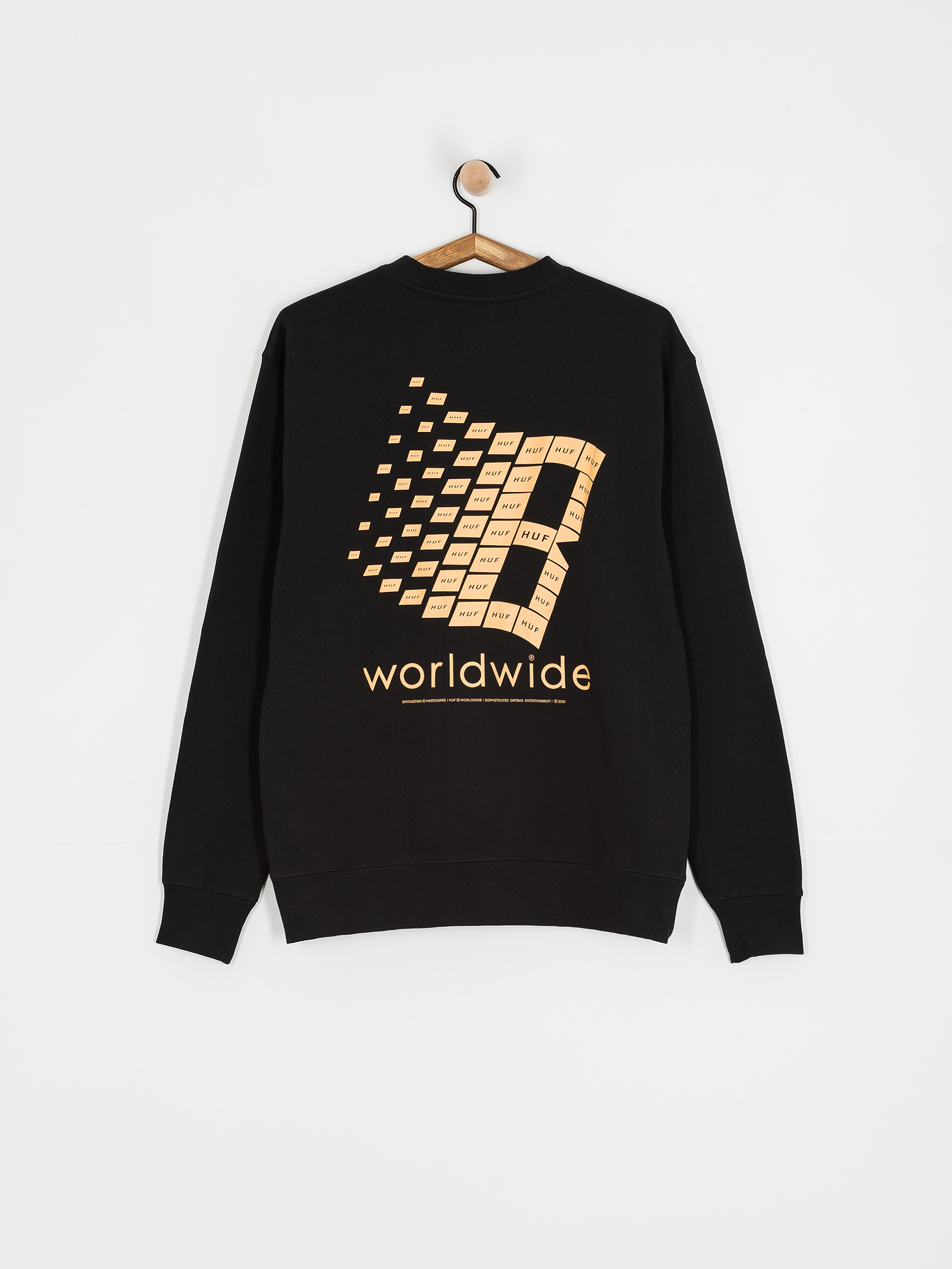 HUF Sweatshirt X Bronze Worldwide Crewneck (black)