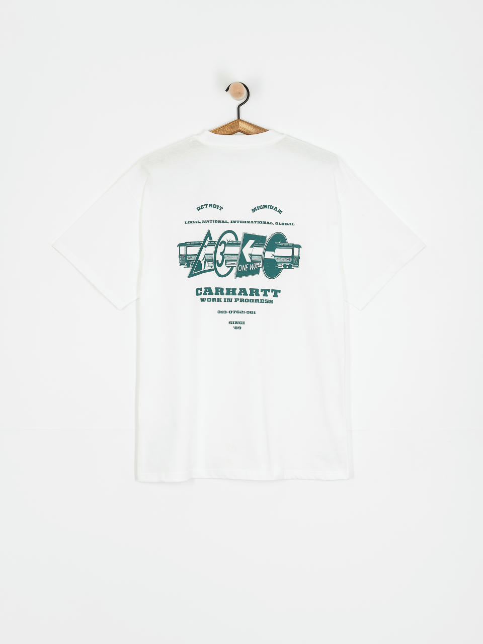 Carhartt WIP T-Shirt Runaway (white/malachite)