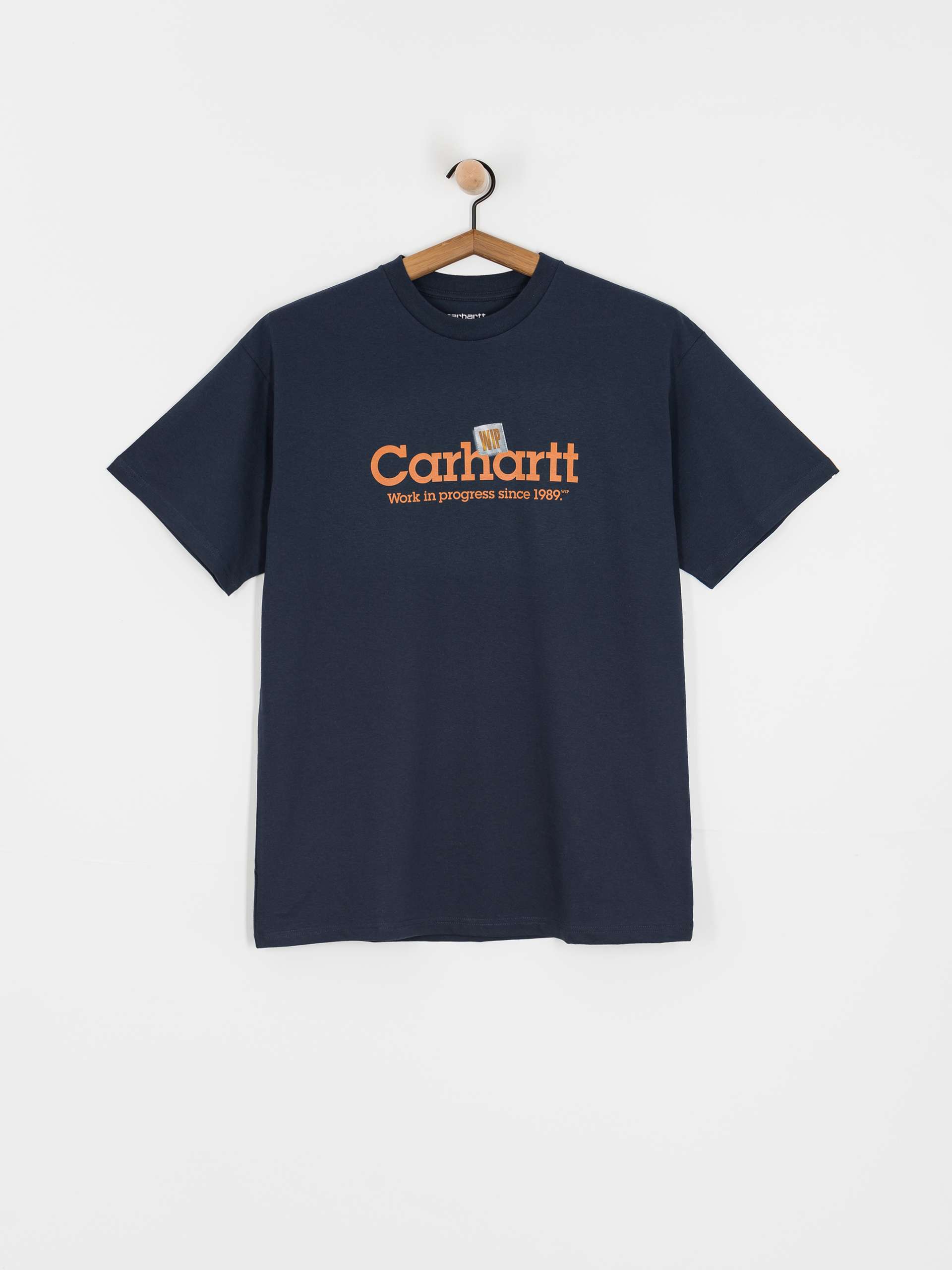 Tシャツ・カットソー CARHARTT WIP 'Label Script' T-shirt Blue Carhartt WIP T-Shirt Label Script - navy blue (blue)