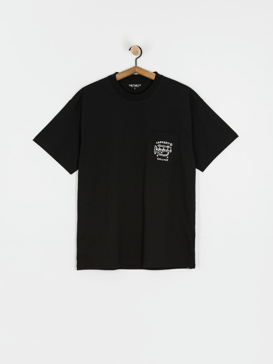 Carhartt WIP T-Shirt Fragments Pocket (black/white)