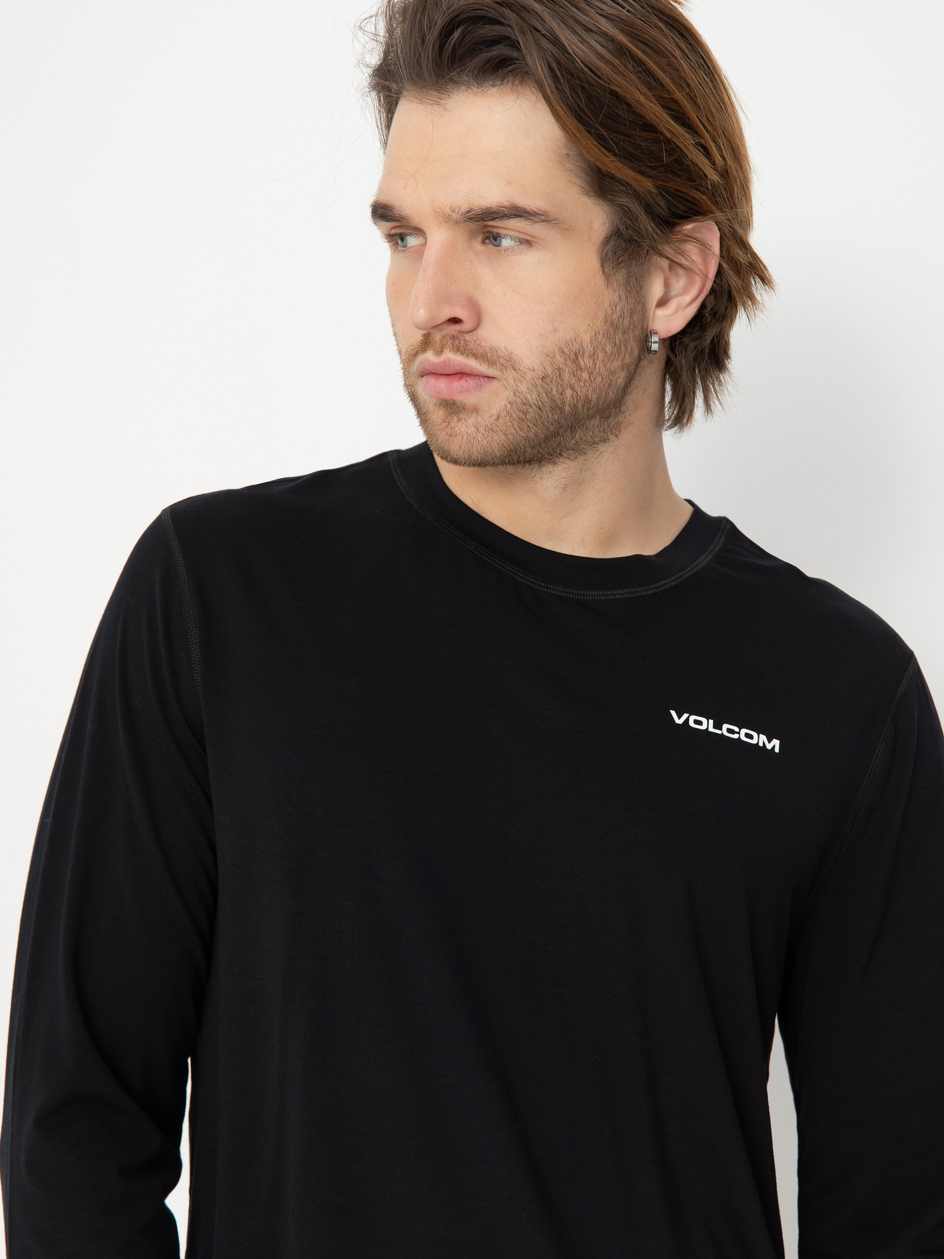 Mens Volcom Longsleeve M Merino Blend Crew (black)