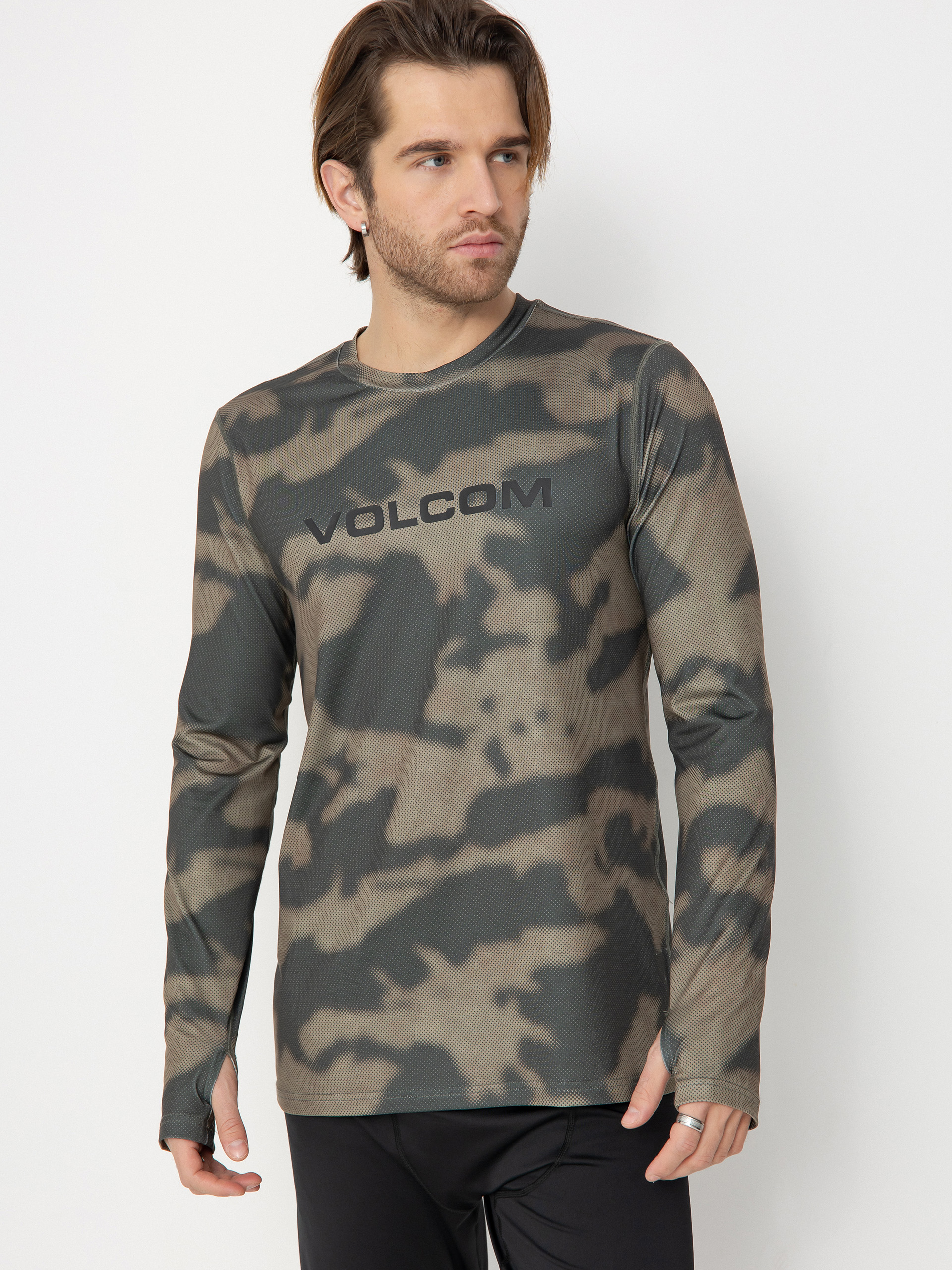 Herren Volcom Longsleeve M V Science Crew (camouflage)