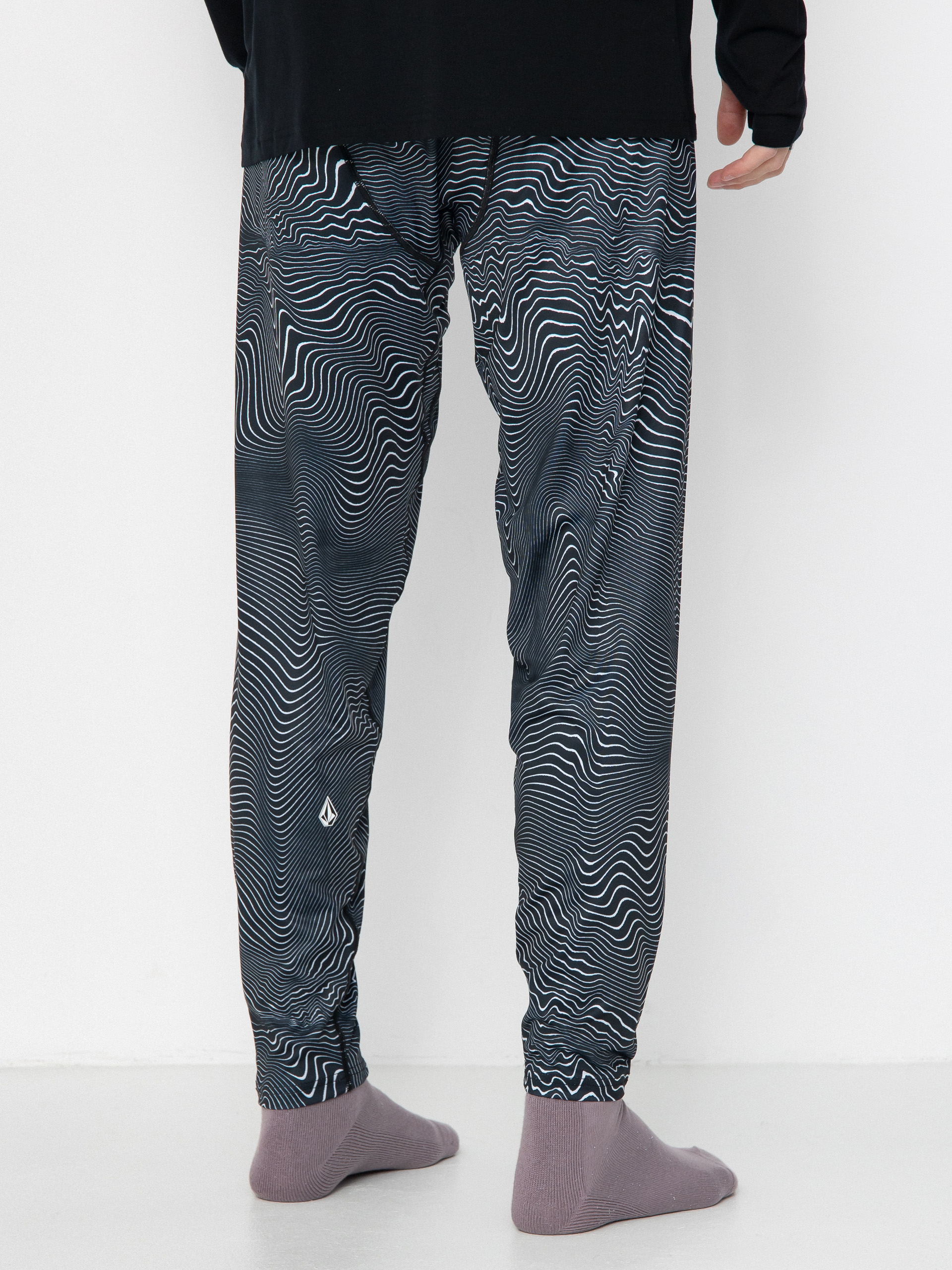 Herren Volcom Aktive Leggins M V Science (black print)