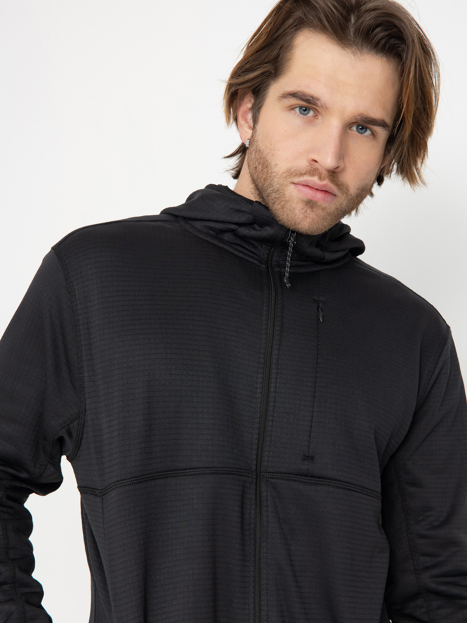 12/31までGRID FLEECE ZIP UP HOODIE L Volcom Active sweatshirt Gridlock Full Zip - black (black)