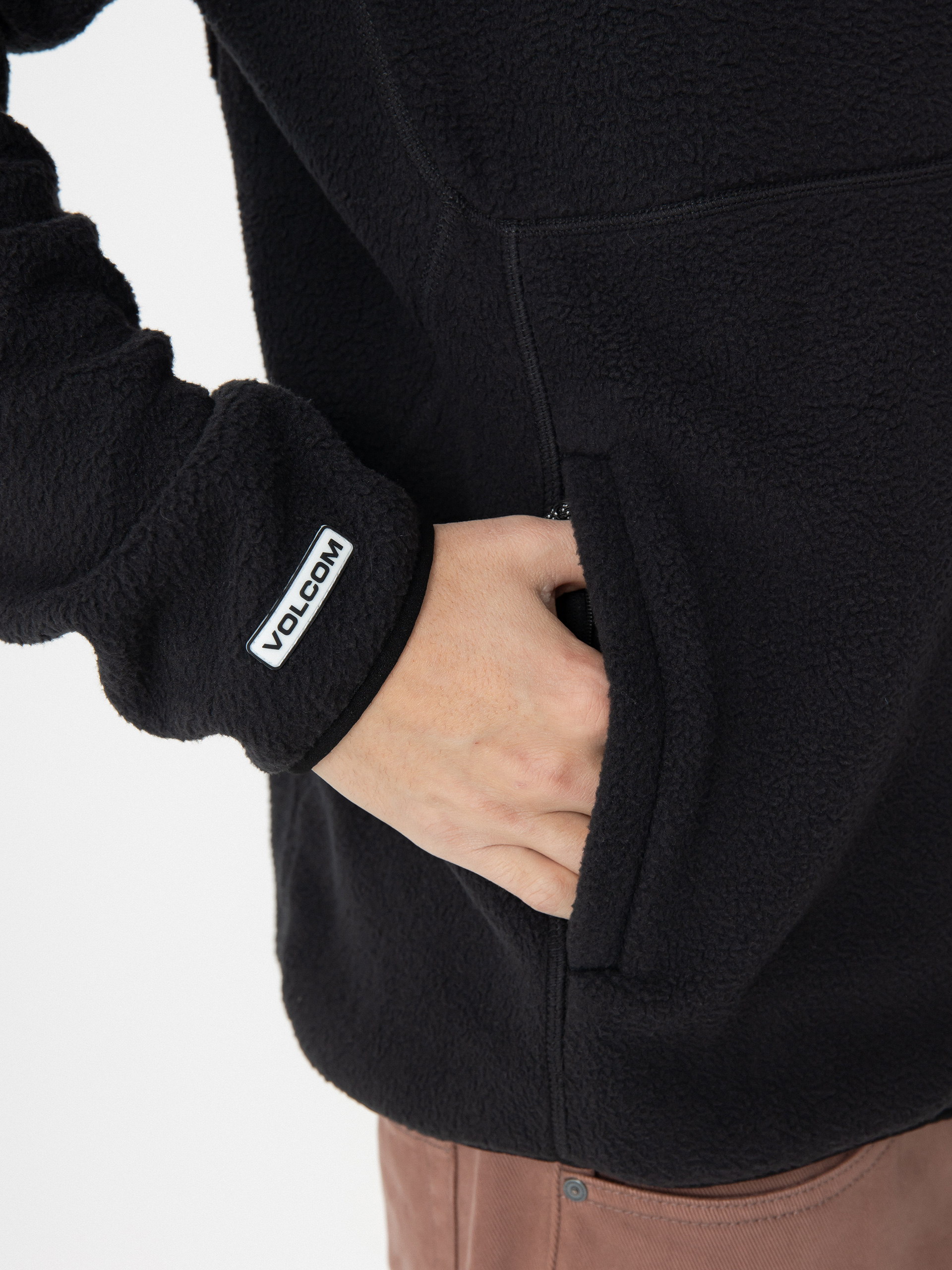 Mens Volcom Active sweatshirt Fleecer Full Zip (black)